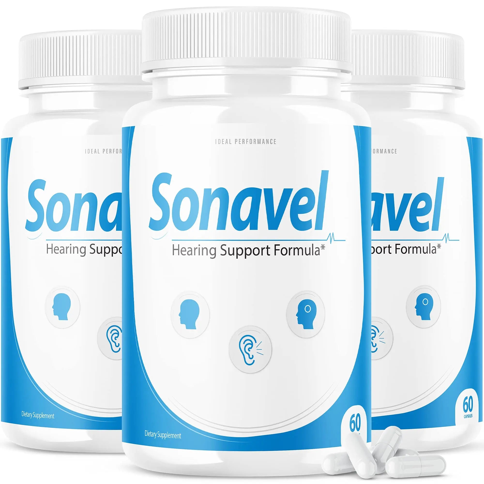 IDEAL PERFORMANCE (3 Pack) Sonavel Hearing Support Formula Tinnitus Pills IDEAL PERFORMANCE Au supplements