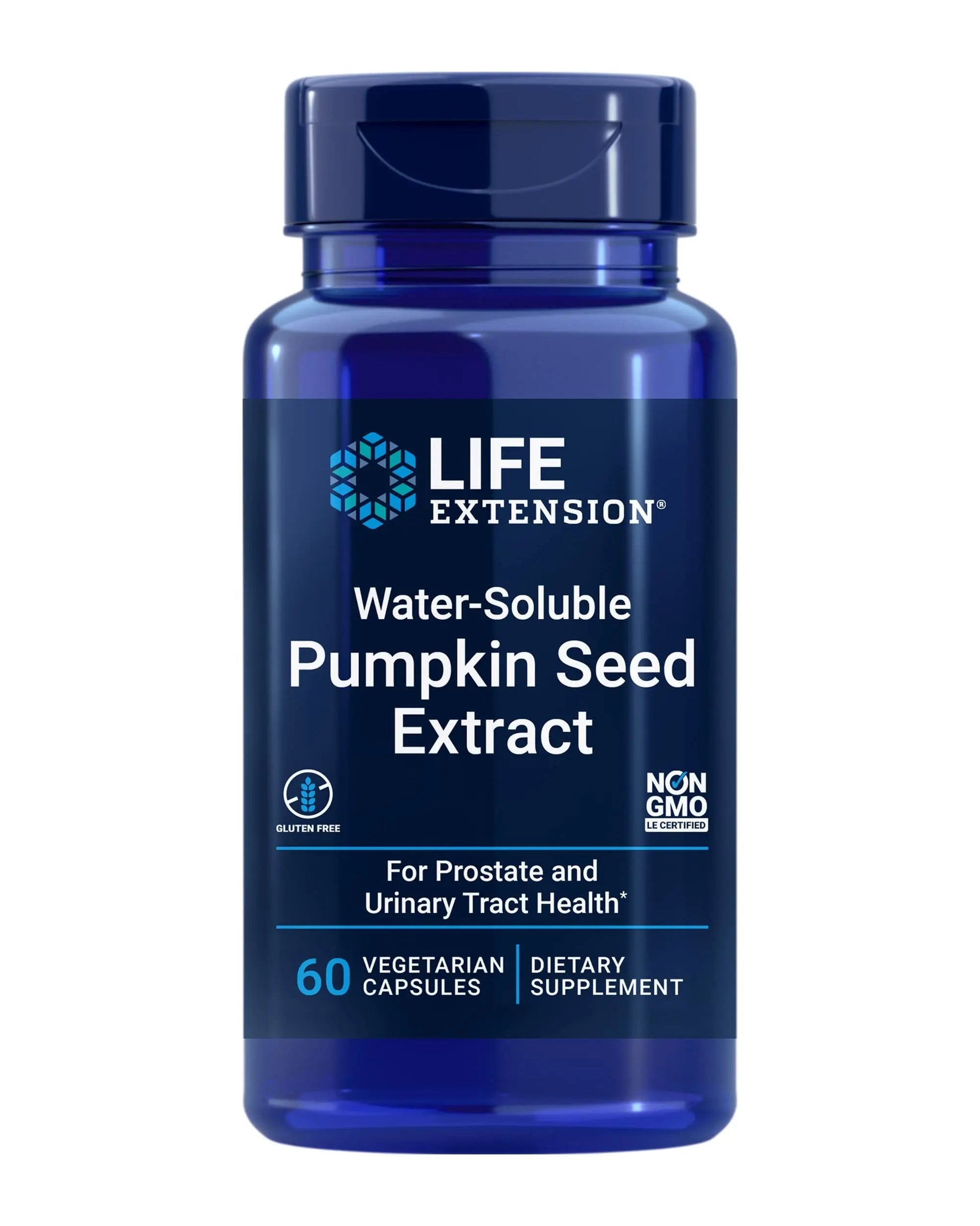 Life Extension Water-Soluble Pumpkin Seed Extract, Promotes Prostate & Urinary Tract Health, Bladder Health Support, Men, Women, Gluten-Free, Non-GMO, Vegetarian, 60 Capsules Life Extension Au supplements