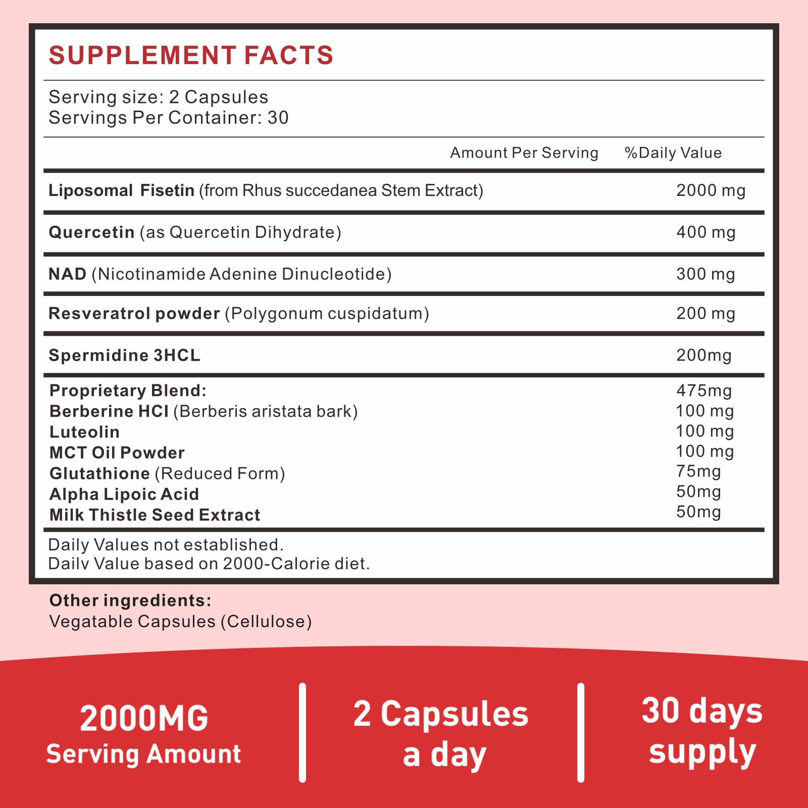 Uarcool Fisetin Supplement 2000mg for Healthy Aging and Longevity, Skin Health, Brain - Soy Free, Vegetarian - 60 Softgels(2 Bottles) Uarcool Au supplements
