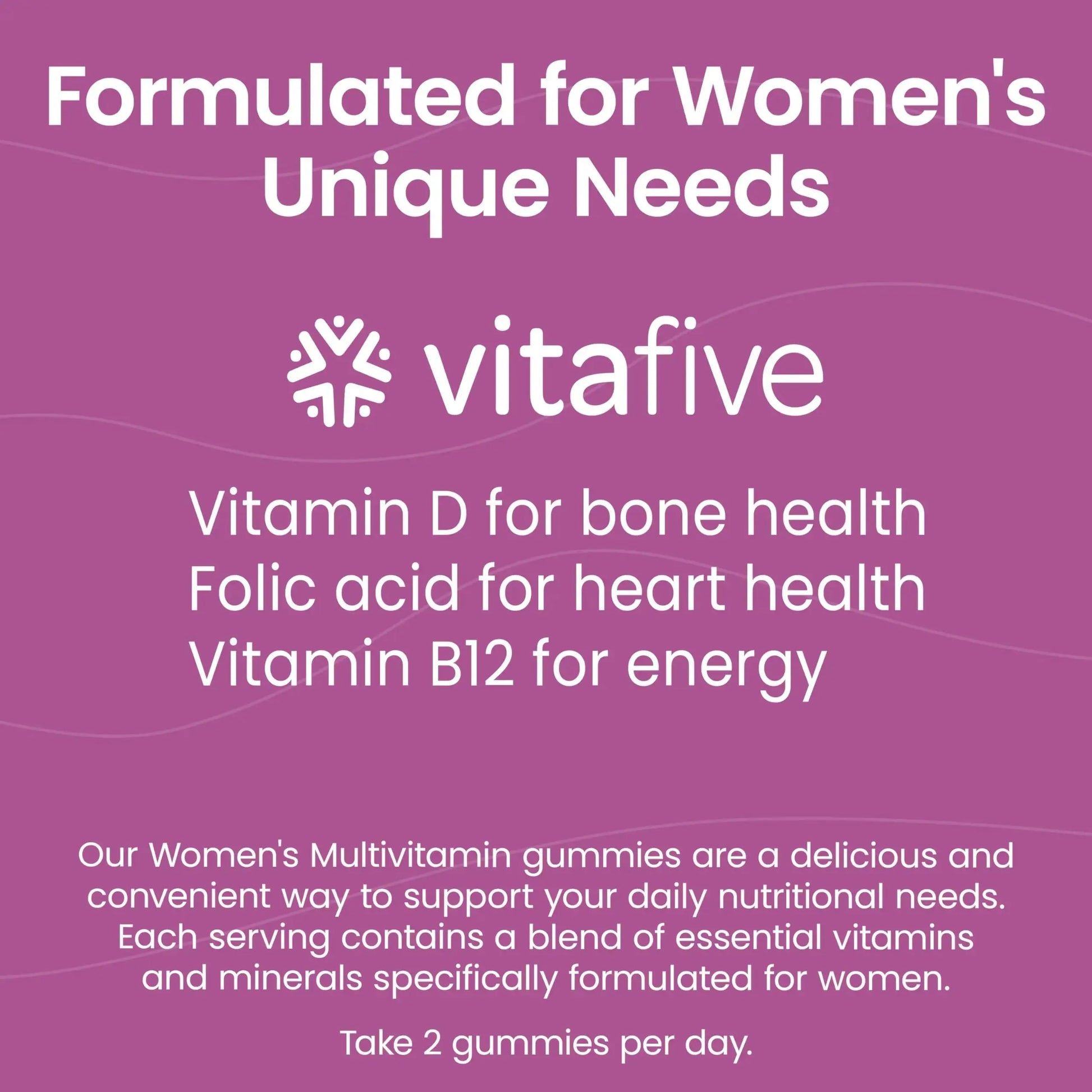 vitafive Women's Multivitamin Gummies, Best Multivitamin for Women with Biotin, D3, B12, Zinc, Low Sugar, Gluten Free (50 Ct) vitafive Au supplements