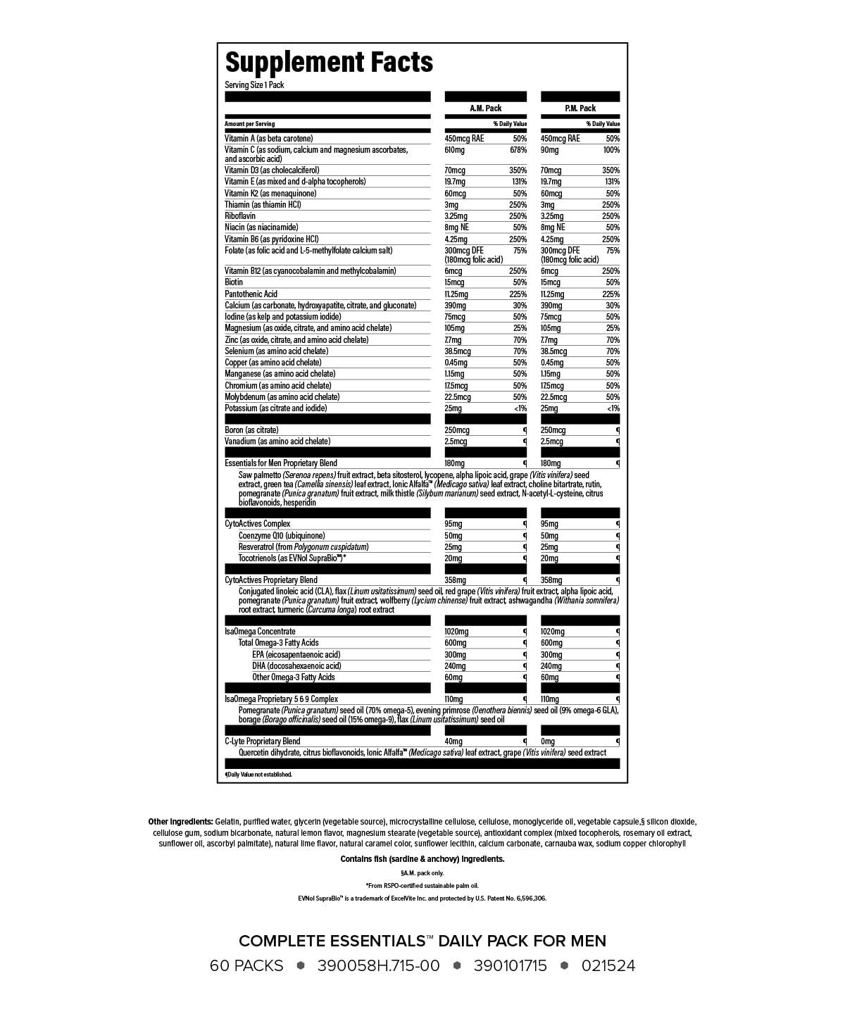 Complete Essentials™ Daily Pack for Men - Balanced Micronutrients for Optimal Women's Health & Performance - Antioxidants to Fight Oxidative Stress - Convenient Individual Packs - 30-Day Supply Isagenix Au supplements