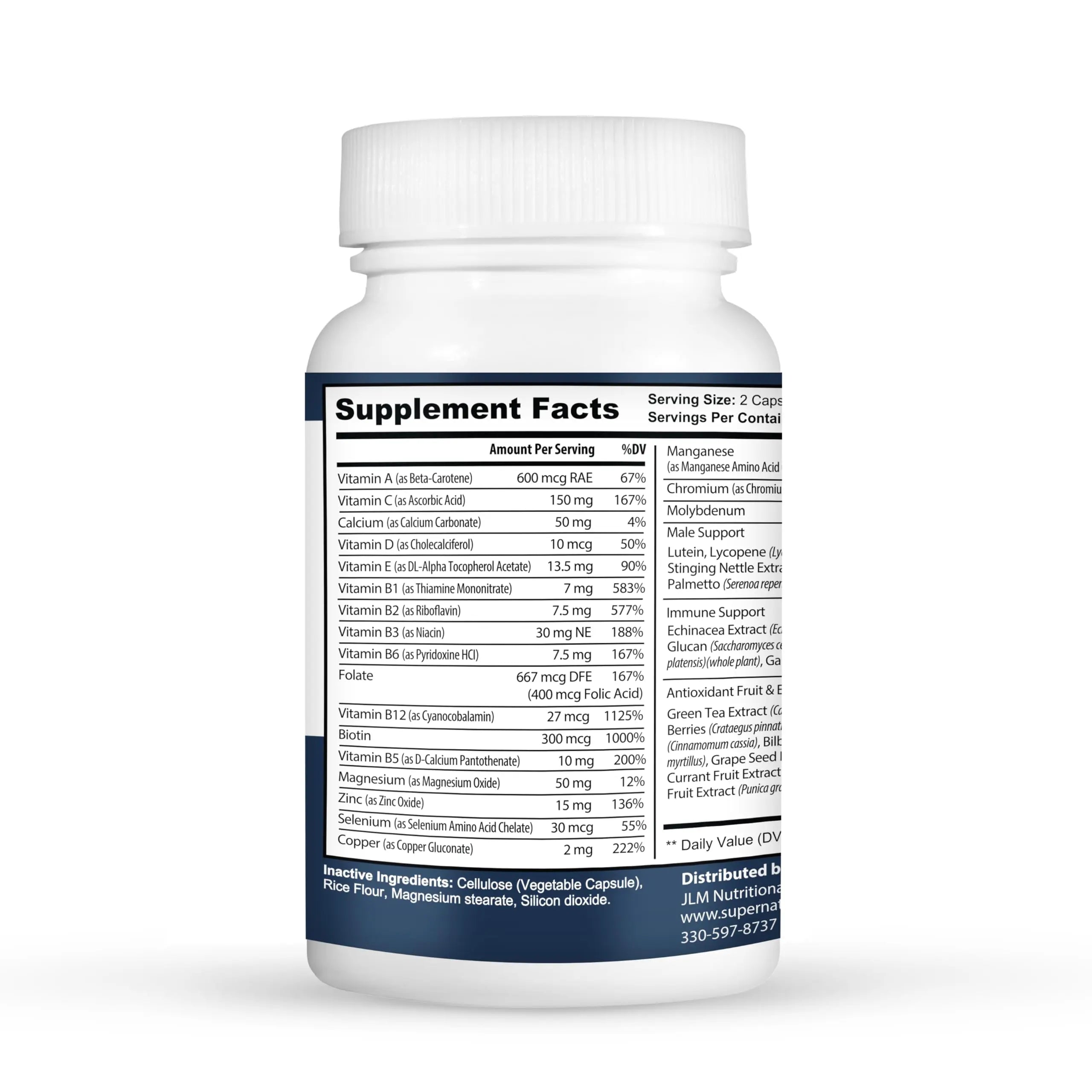 Super Naturals Men's Daily Multivitamin Energy Enhancer and Immune System Support for Men (60 Capsules, 30 Day Supply) JLM NUTRITIONALS Au supplements