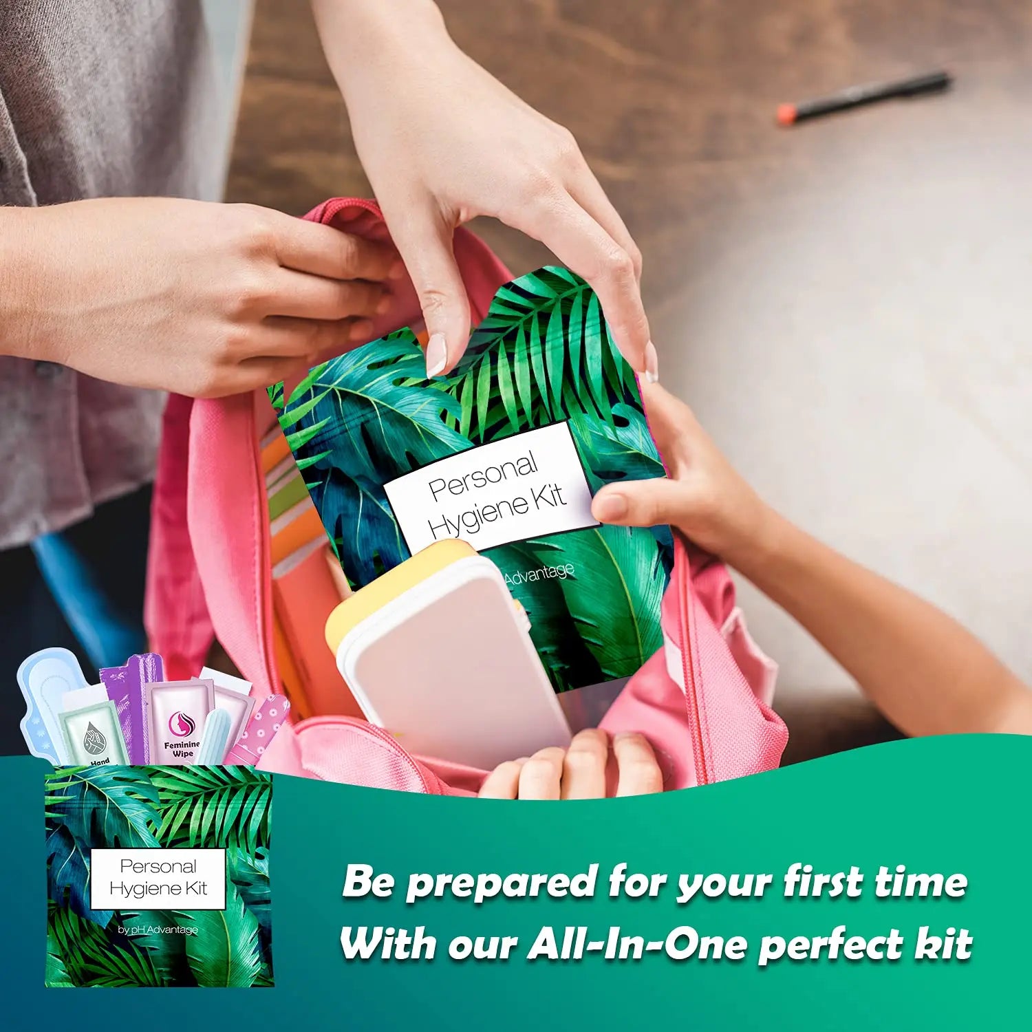 Menstrual Kit All-in-One | Convenience on The Go | Single Period Kit Pack for Travelling, Tweens pH Advantage Au supplements