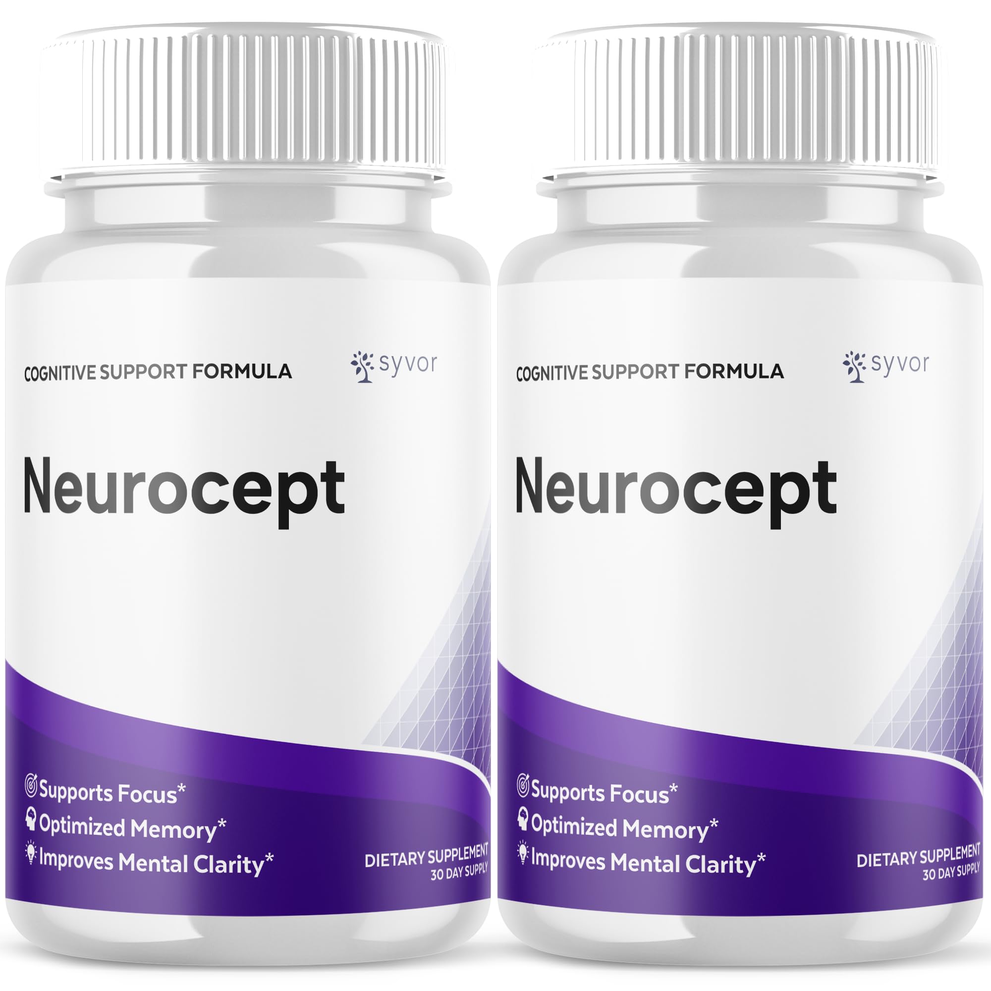 (2 Pack) Neurocept Capsules, Official Neurocept Brain Supplement Pills with All Natural Ingredients, Advanced Formula Support Pills with Max Strength Premium Vitamins for Women & Men (120 Capsules) Syvor Au supplements