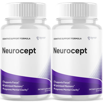 (2 Pack) Neurocept Capsules, Official Neurocept Brain Supplement Pills with All Natural Ingredients, Advanced Formula Support Pills with Max Strength Premium Vitamins for Women & Men (120 Capsules) Syvor Au supplements