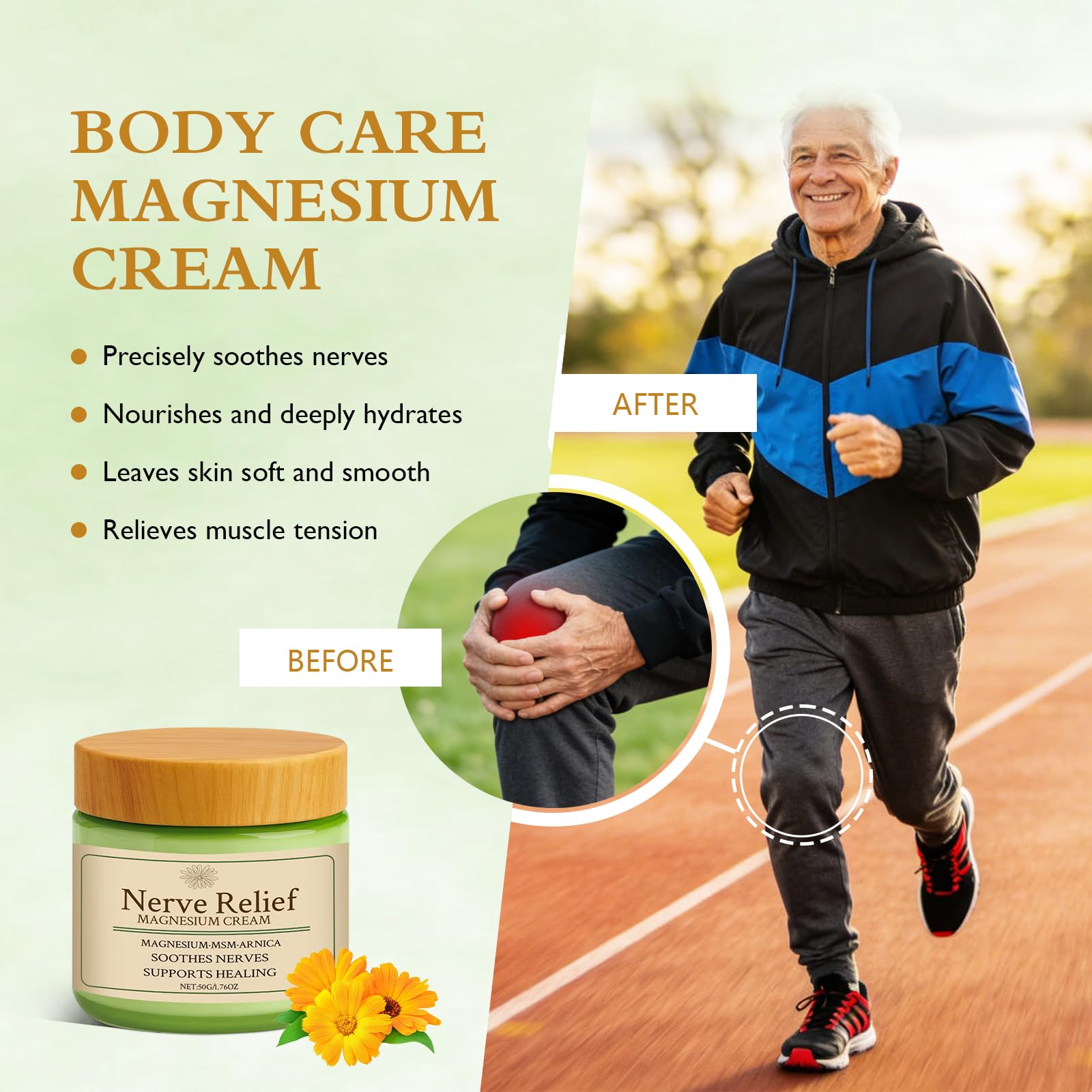 Vincofoo Nerve Relief Magnesium Cream with MSM & Arnica, Soothes Nerves & Daily Soothing Support Vincofoo Au supplements
