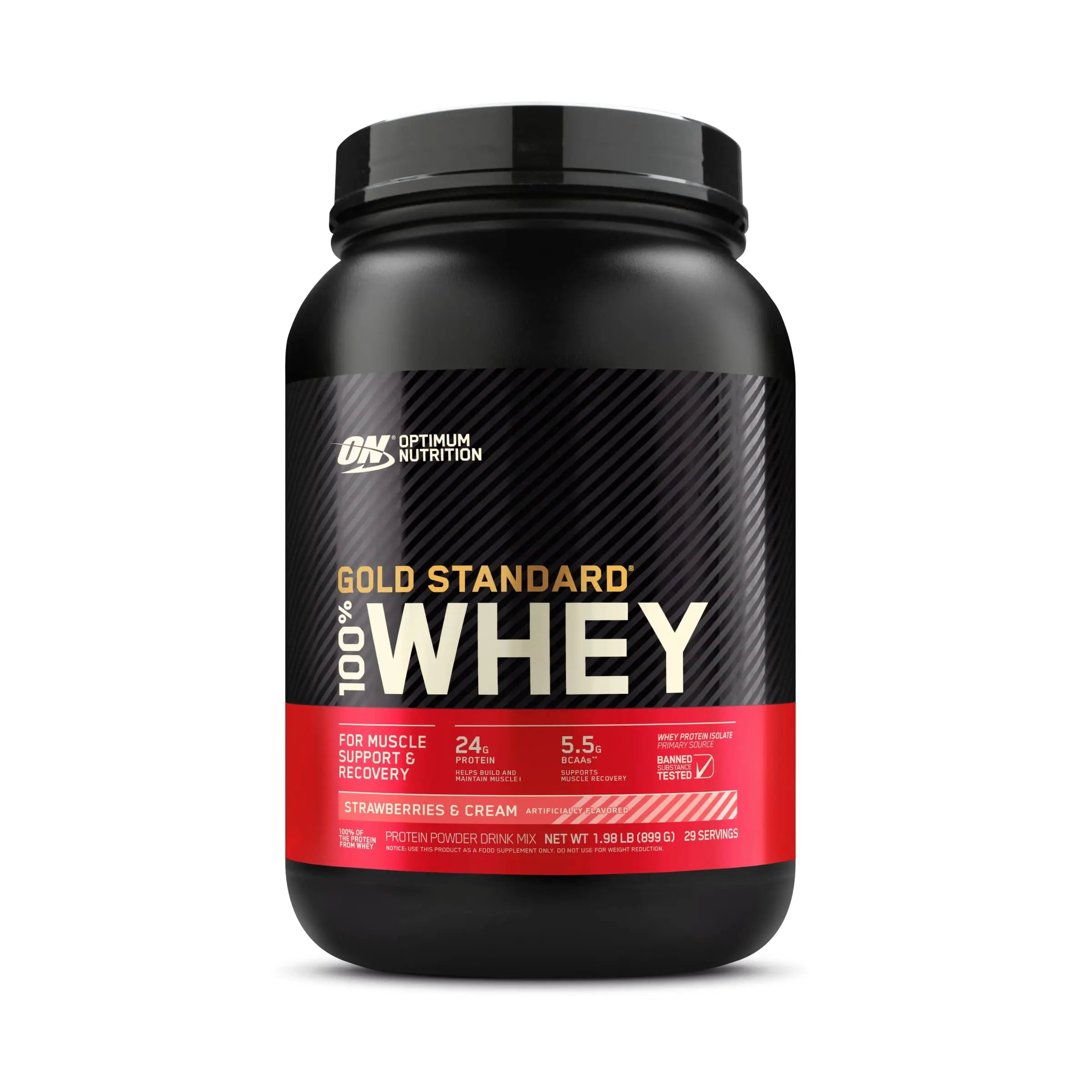 Optimum Nutrition Gold Standard 100% Whey Protein Powder, Strawberries & Cream Optimum Nutrition Au supplements