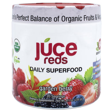 Terra Kai Organics JUCE Reds Organic Superfood Powder - Garden Berry Flavor | Fruit & Veggie Powder for Everyone w/64 Immune Boosting Superfood Plus Probiotics for Gut Health | 20 Servings (230g) Terra Kai Organics Au supplements