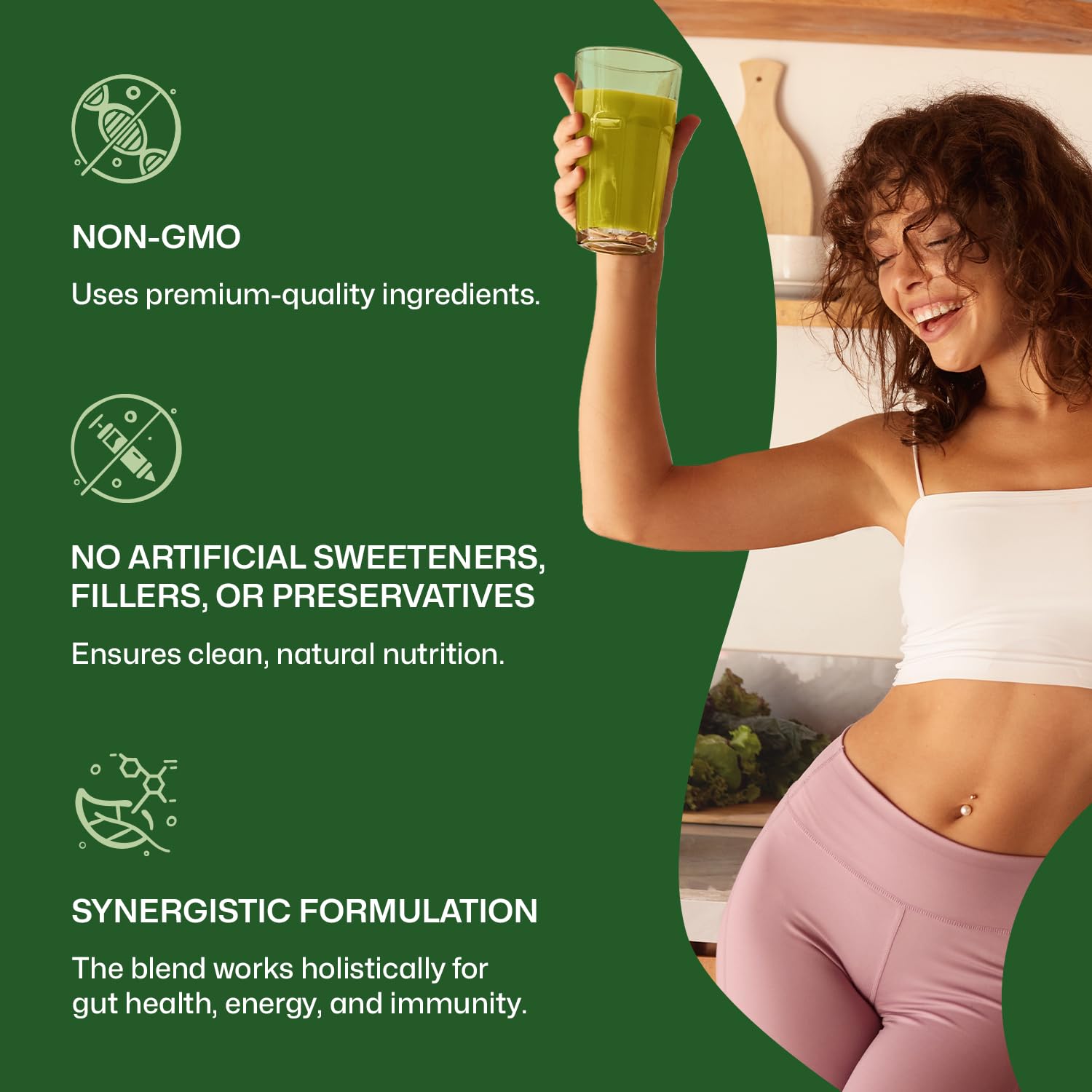 ColonBroom Superfood Greens Powder Supplement | Super Greens Juice Powder with Probiotics, Prebiotics, Spirulina & Chlorella | Natural for Energy, Immunity, Digestion & Detox Support | 28 Servings ColonBroom Au supplements