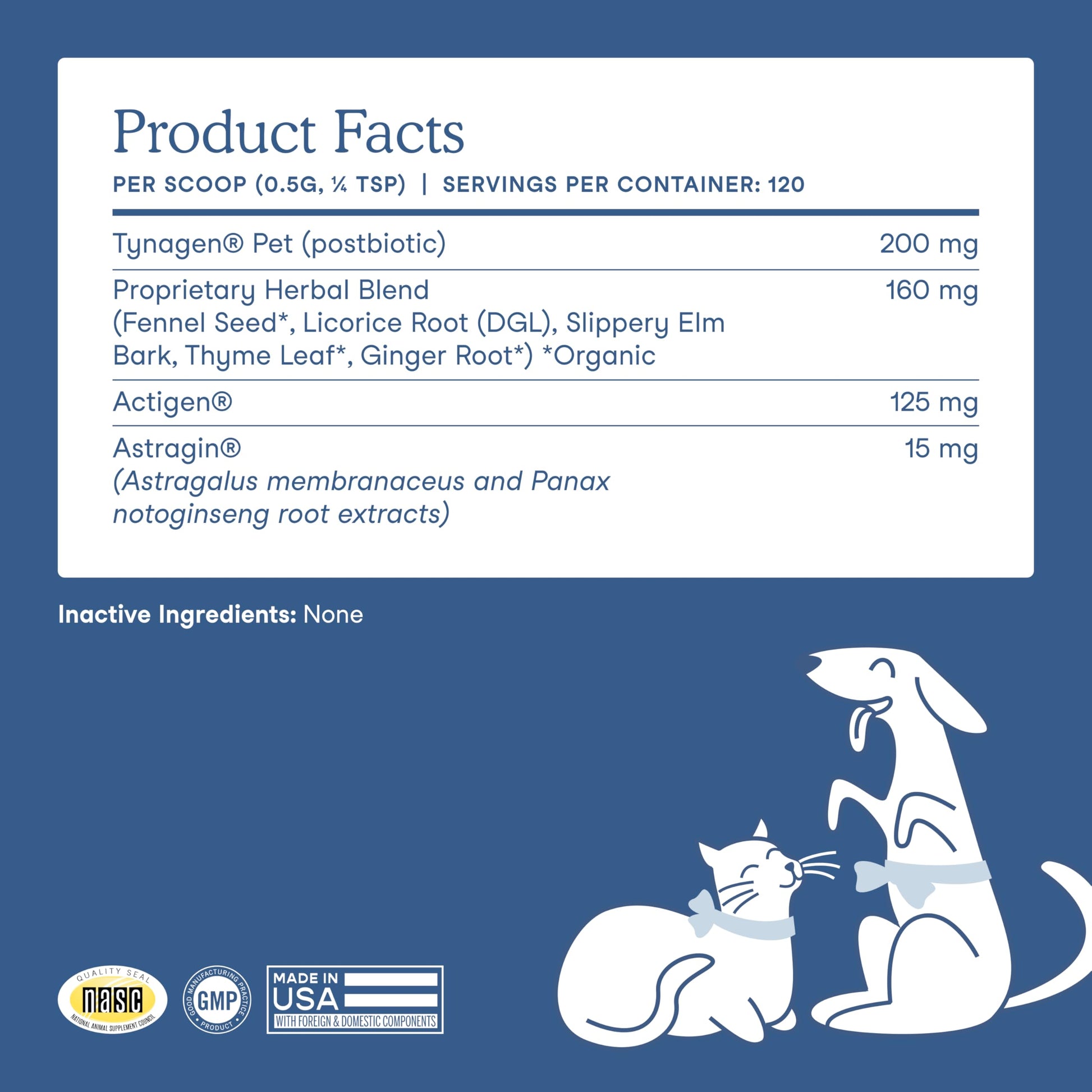 Fera Pets Postbiotics Plus Prebiotics for Dogs & Cats - with Slippery Elm - Promotes Optimal Digestive Health & Inflammatory Response - Enhances Immunity - 120 Scoops Fera Pets Au supplements