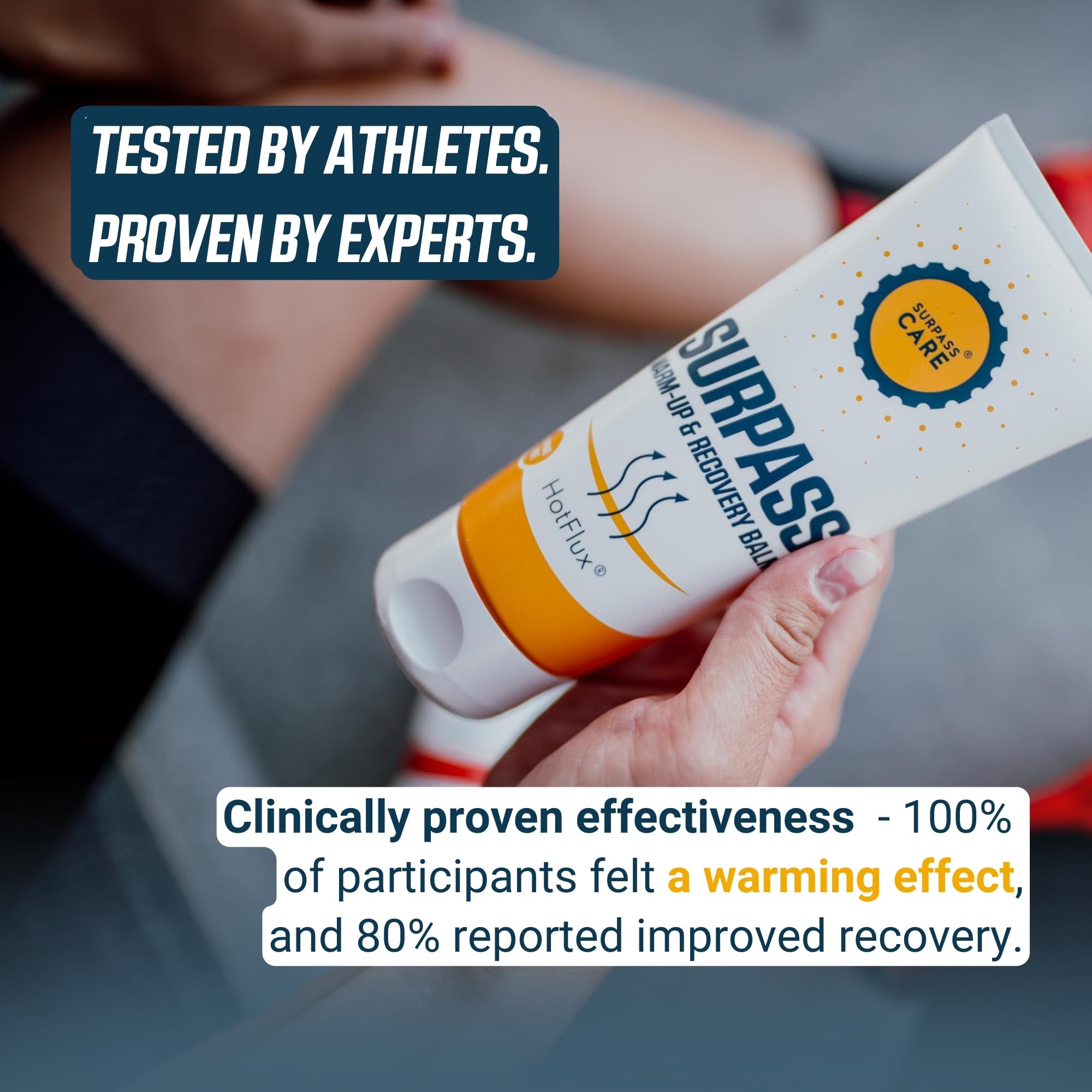 Surpass Warm up & Recovery Balm 6.76oz - HotFlux Muscle & Joints Relief Rub - Innovative Body Warming - After Sport Recovery Support - Feet, Neck & Shoulders, Lower Back, Knees - No Irritation Surpass-Care Au supplements