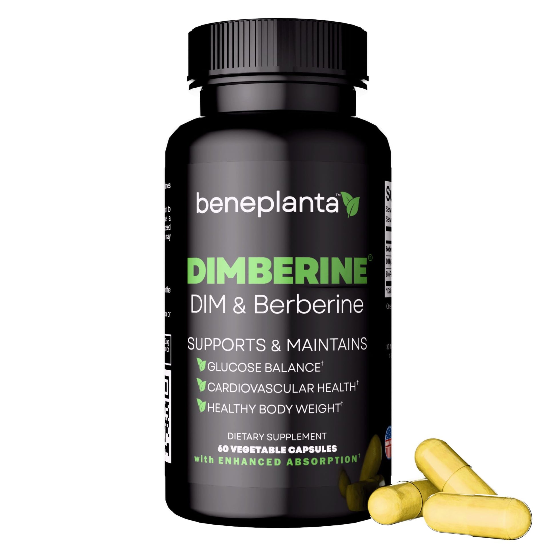 Dimberine - DIM & Berberine, High Purity Enhanced Absorption Formula - 60 Capsules Dimberine Au supplements