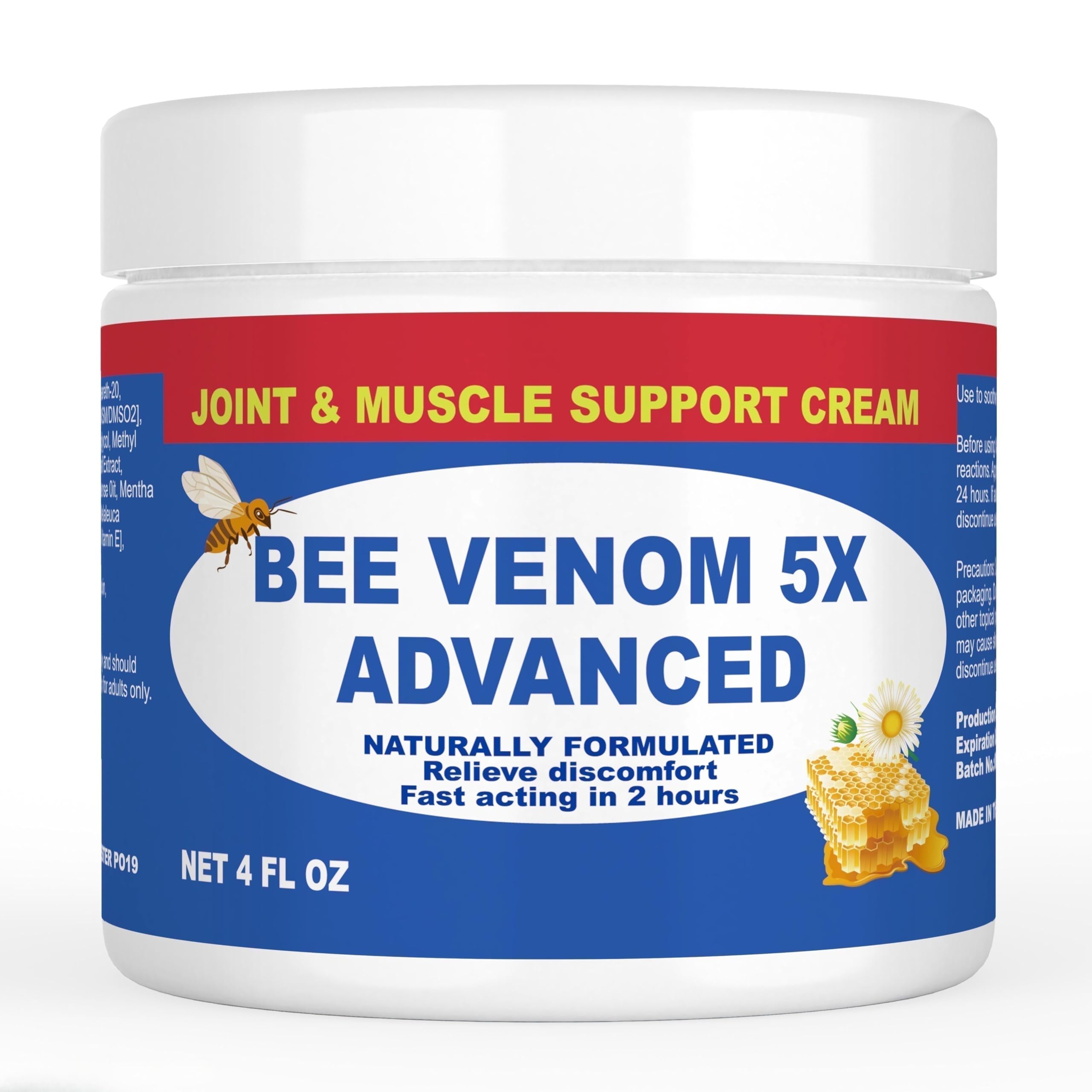 JOYFULART Zealand Bee Venom Serum Gel, Professional for Joint, Muscle, Bone Cream, 24h Fast Release, Soothing Powerful for Back, Neck, Hand, Foot, Knee, Muscle, Shoulder, Hip, Nerve JOYFULART Au supplements