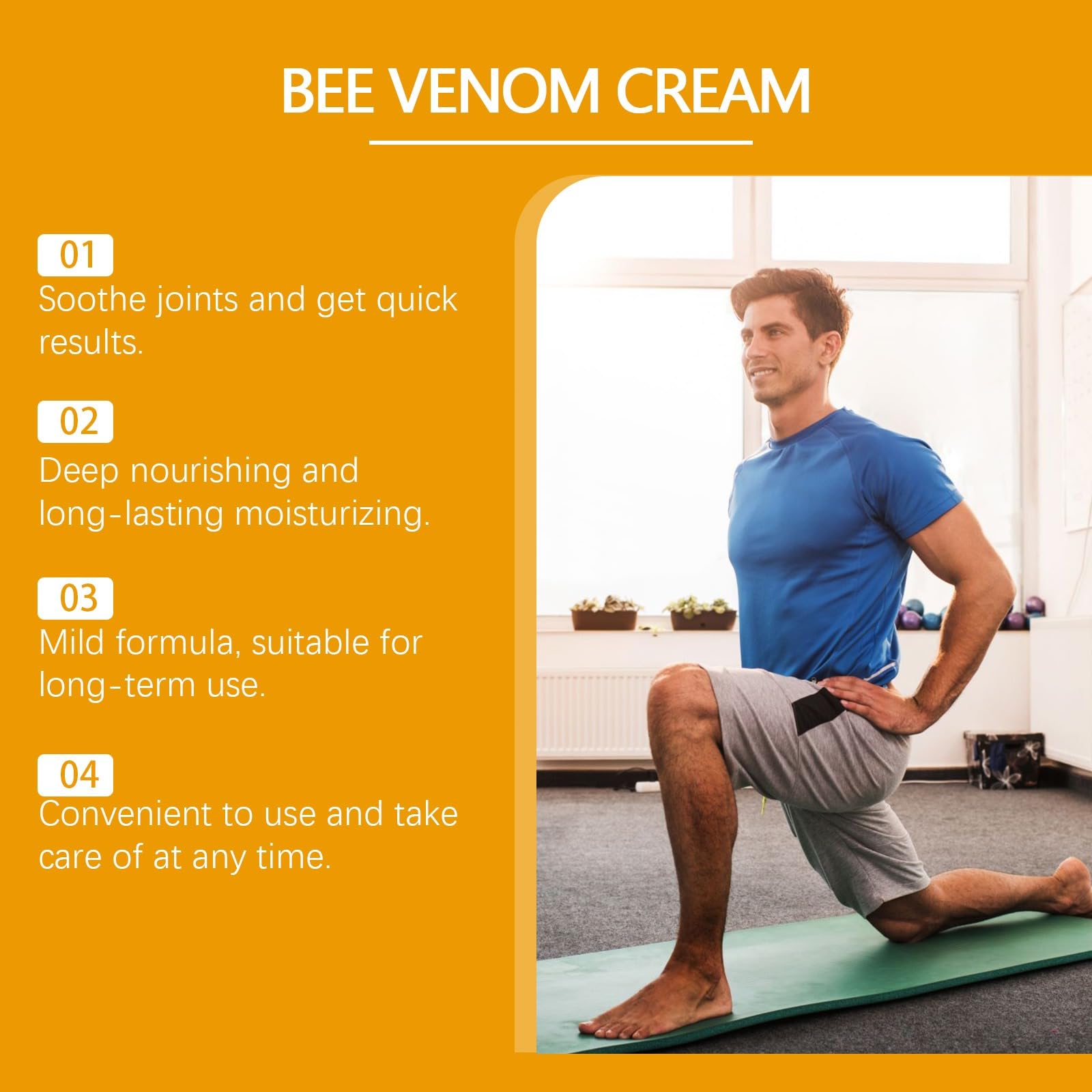 2 PCS Bee Venom Joint and Bone Cream, Bees Venoms Cream Relief Gel for Back, Knee, Hands, Neck, Feet Generic Au supplements