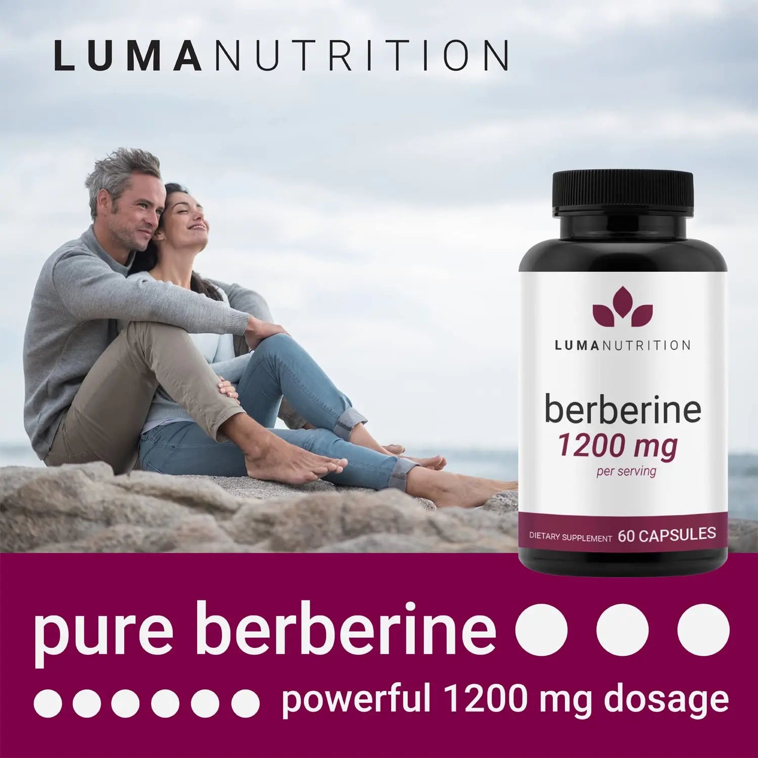 Luma Nutrition Berberine Supplement - Berberine 1200mg Per Serving - Berberine HCI Luma Nutrition Au supplements