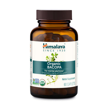 Himalaya Organic Bacopa Monnieri Nootropic Herbal Supplement, Supports Calm, Memory, Cognition, USDA Certified Organic, Non-GMO, 750 mg