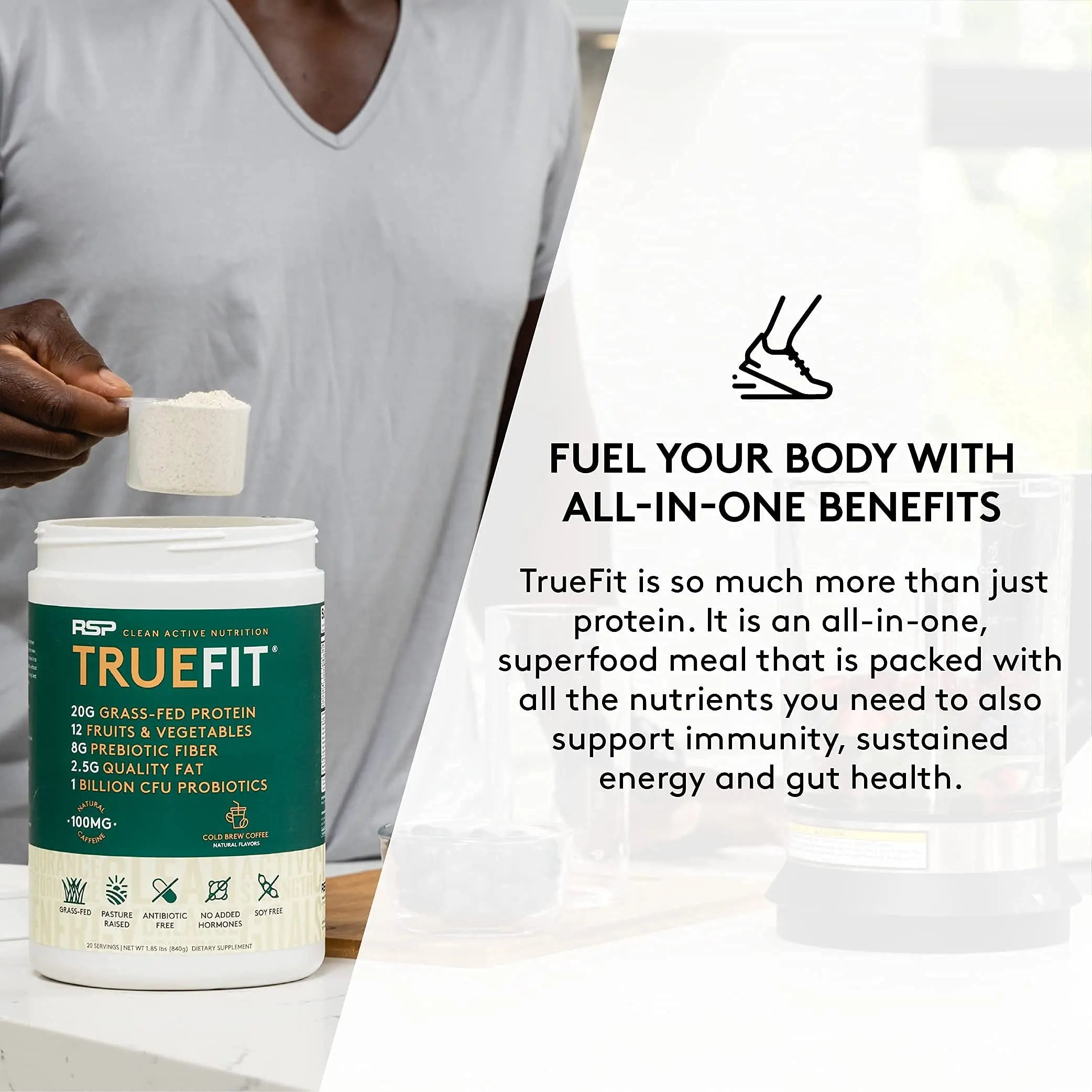 RSP NUTRITION TRUEFIT Protein Powder Meal Replacement Shake, 4.32 LB, Chocolate RSP NUTRITION Au supplements