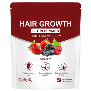 YYLLYY Hair Growth Vitamins Gummies | with Biotin, Vitamin C & E, Botanical Extracts | Supports Healthy Hair Growth & Strength, Skin & Nail Care YYLLYY Au supplements