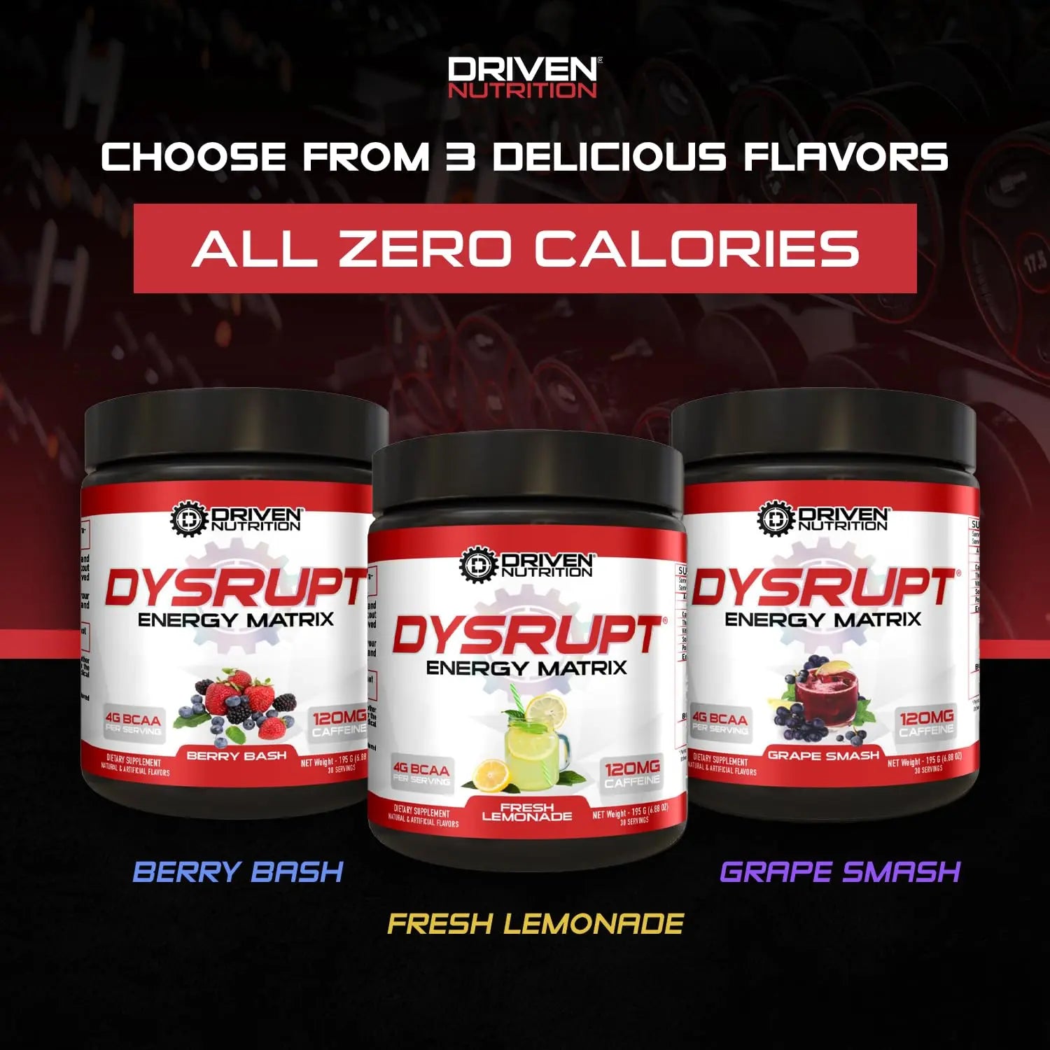 Driven Nutrition DYSRUPT: BCAA + Caffeine with Electrolytes: Sugar & Gluten Free Supplement Driven Nutrition Au supplements