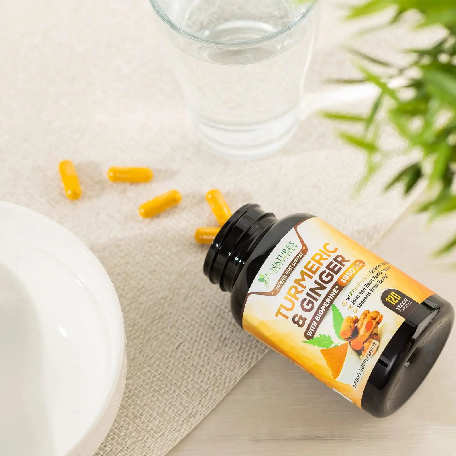 Turmeric Curcumin with BioPerine & Ginger 95% Standardized Curcuminoids Nature's Nutrition Au supplements