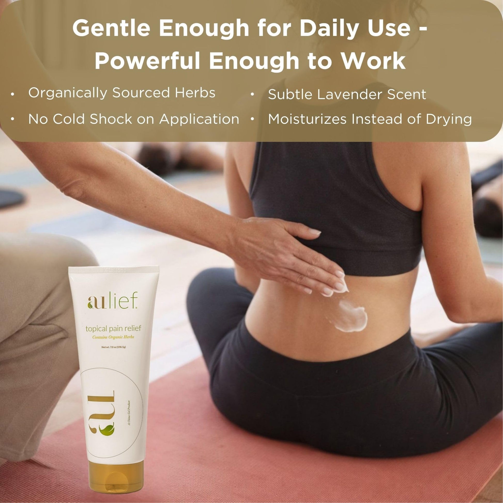 Aulief Gold Natural Pain Relief Cream – Organic Herbal Lotion for Arthritis, Joint Pain & Sore Muscles, Neck, Knee & Back Aches, Premium Organic Natural Pain Reliever, 3.2 Oz Tube Aulief Au supplements