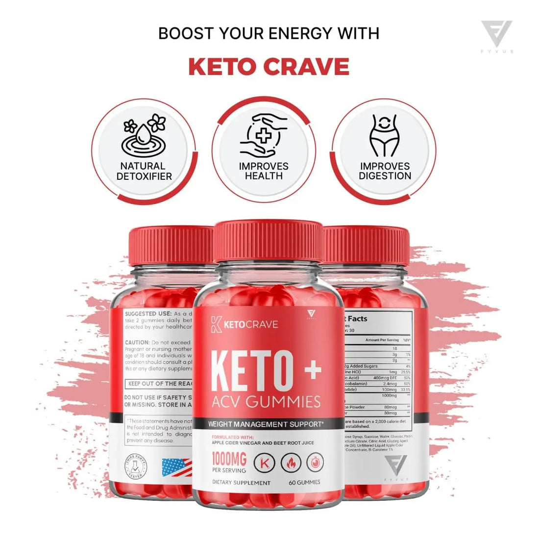 (3 Pack) Keto Crave ACV Gummies Kelly Clarkson, Ketocrave Keto + ACV Gummies Advanced Fyvus Au supplements