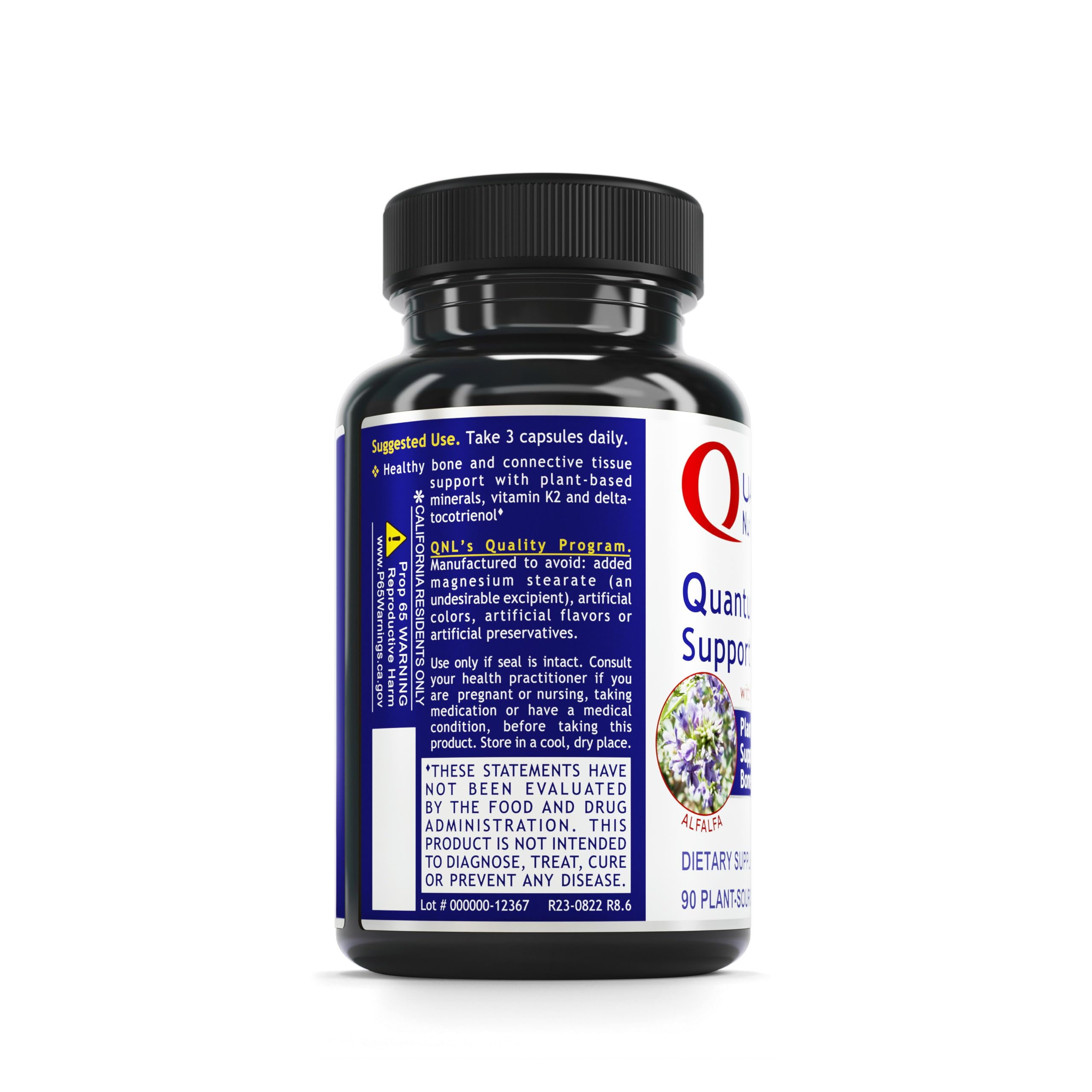 Quantum Nutrition Labs Quantum Bone Health - Bone Health Vitamins, Bone Strength Supplement for Women and Men, Organic Calcium Supplement with Fermented Vitamin K2, Bone Health Support - 90 Capsules Quantum Nutrition Au supplements