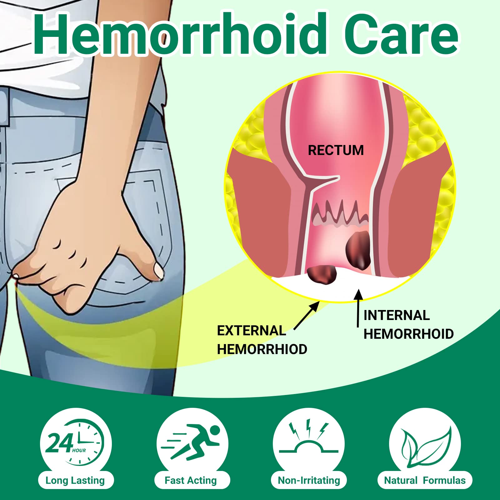 Hemorrhoid Treatment Ointment, Maximum Strength Treatment & Fast Relief for Pain, Itching, Burning, Swelling, Fissure, Bleeding, Discomfort, Long-Lasting Internal & External Hemorrhoid Cream, (2-Pack) LMNOOP Au supplements