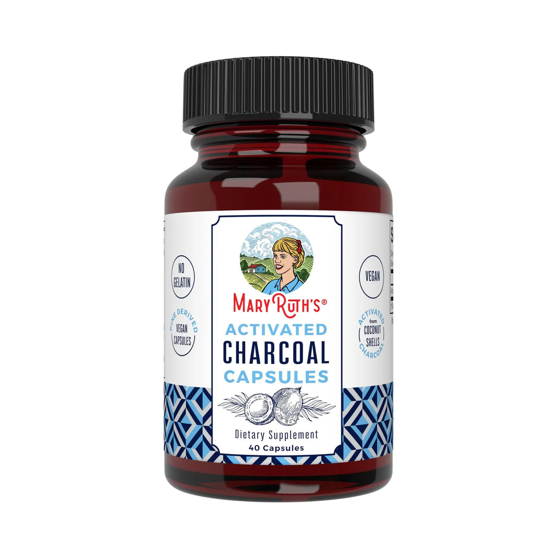 MaryRuth Organics Activated Charcoal Capsules | Substance Adsorption | Derived from Coconut Shells | Vegan Capsules from Pine Trees | Non-GMO | Gluten Free | 40 Count MARYRUTH'S Au supplements