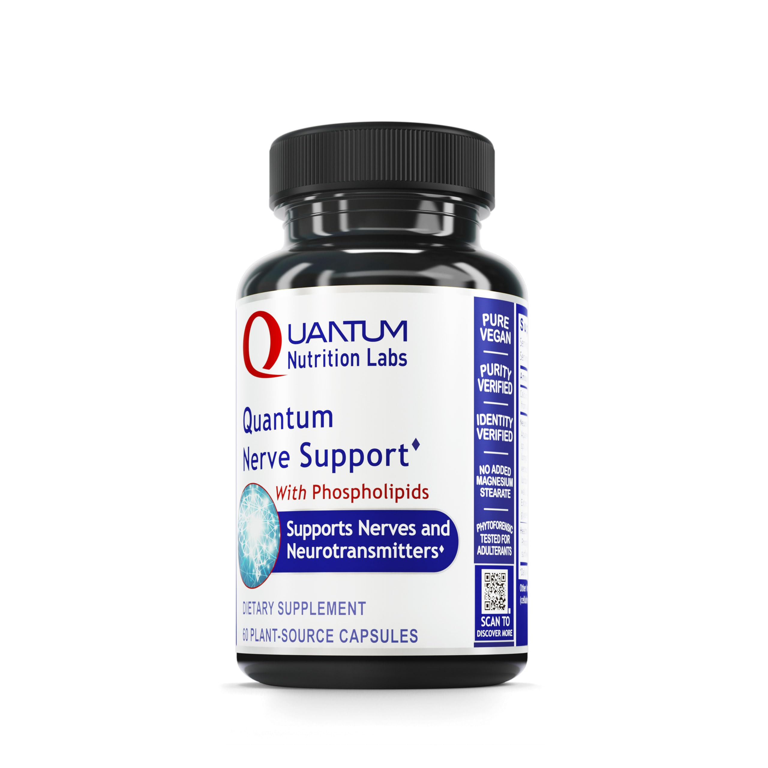 Quantum Nutrition Labs Nerve Support - Nerve Health Supplements, Brain Supplements, Nootropic with Rhodiola Rosea, Brain & Nerve Health - 60 Vegetarian Capsules Quantum Nutrition Au supplements