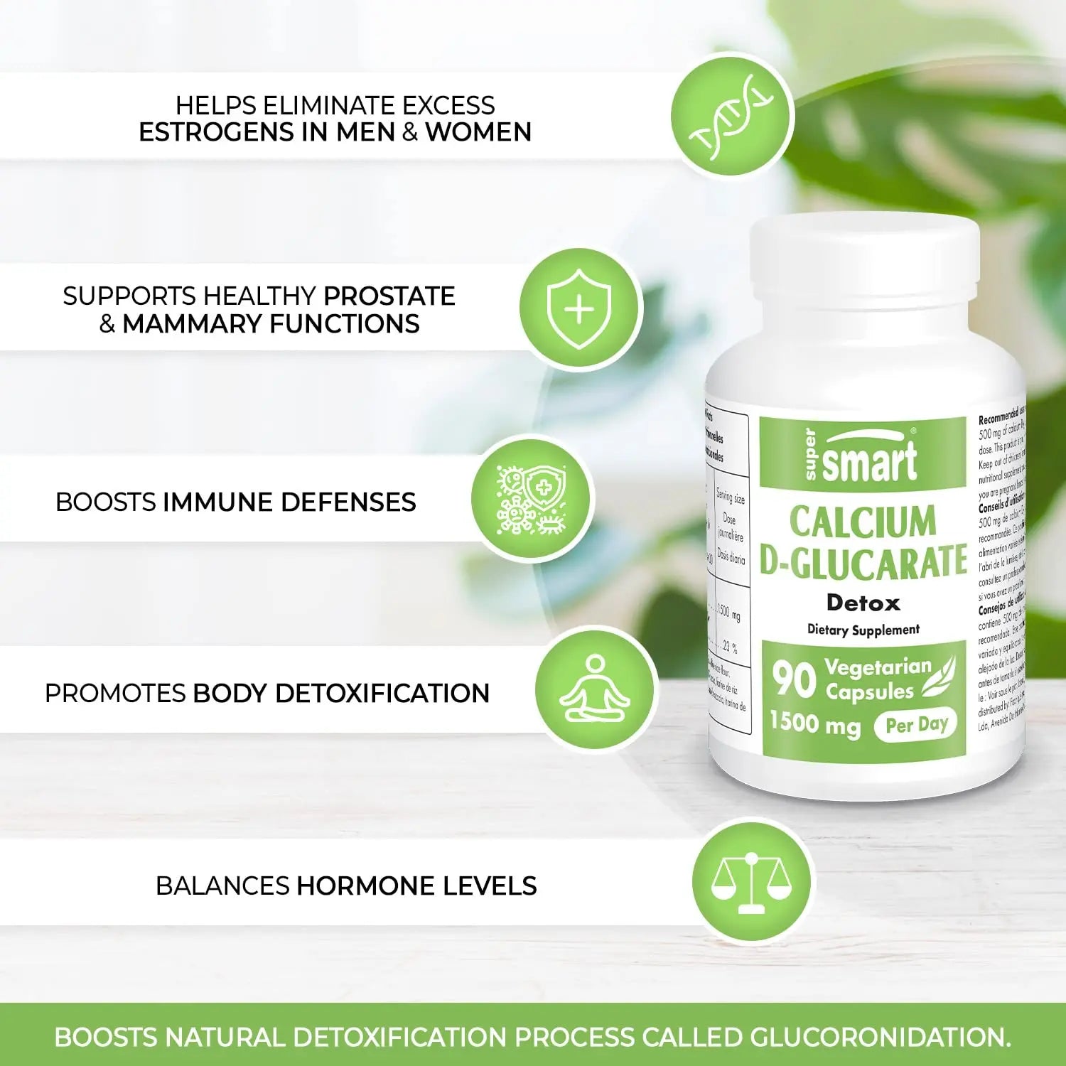 Supersmart - Calcium D-Glucarate 1500 mg Per Day - Antioxidant & Detox Supplement Supersmart Au supplements