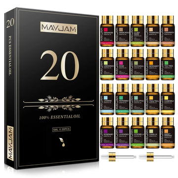 MAYJAM Tea Tree 20 Pcs Pure Essential Oil Gift Set, for Diffuser, Humidifiers, Skin Care, Massage MAYJAM Au supplements