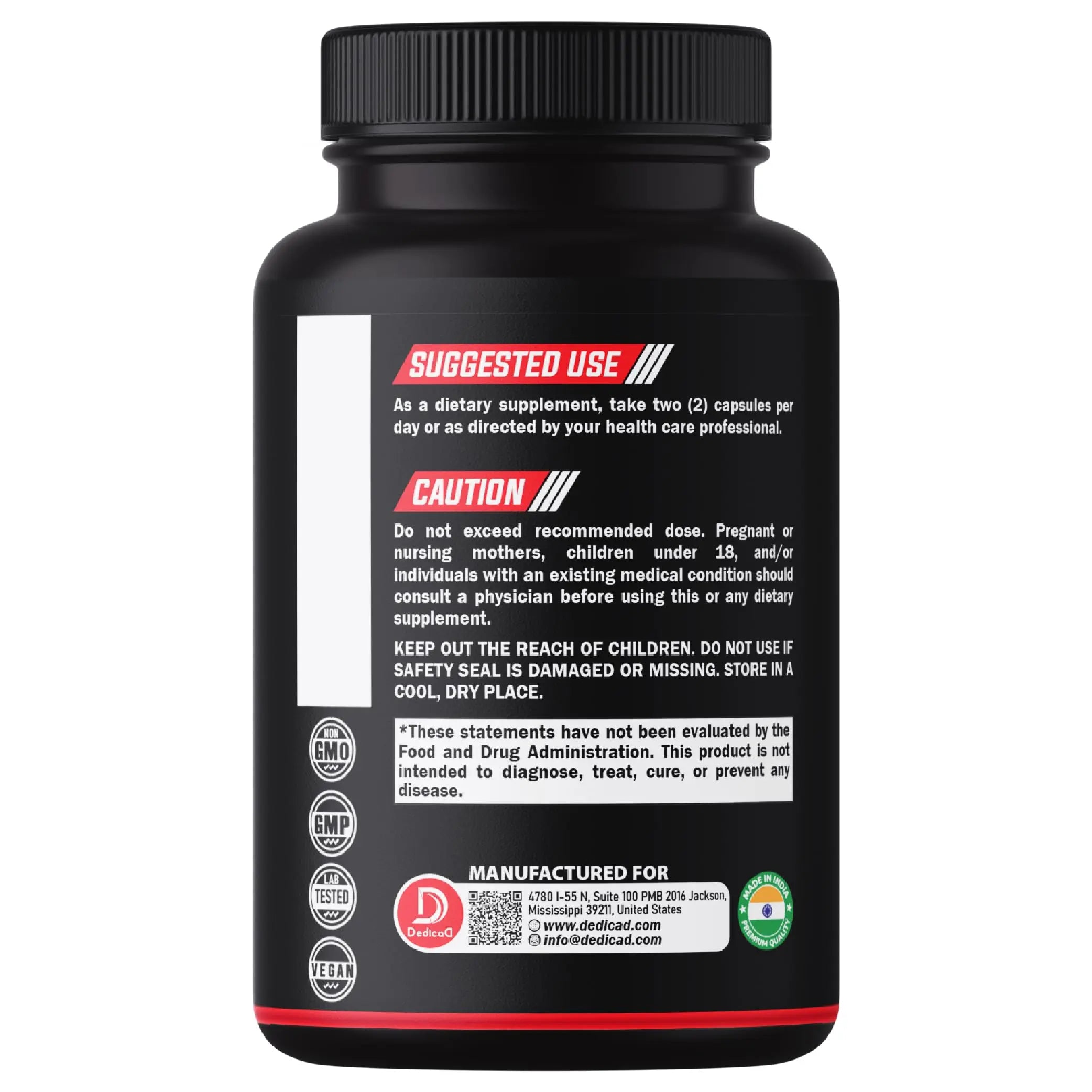 DEDICAD 6in1 Bromelain 500mg Supplement - 1000mg per Serving - 210 Capsules with Digestive Health Blend as Quercetin, Ginger, Turmeric, Papaya - Support Overall Health, Digestion & Immune System DEDICAD Au supplements