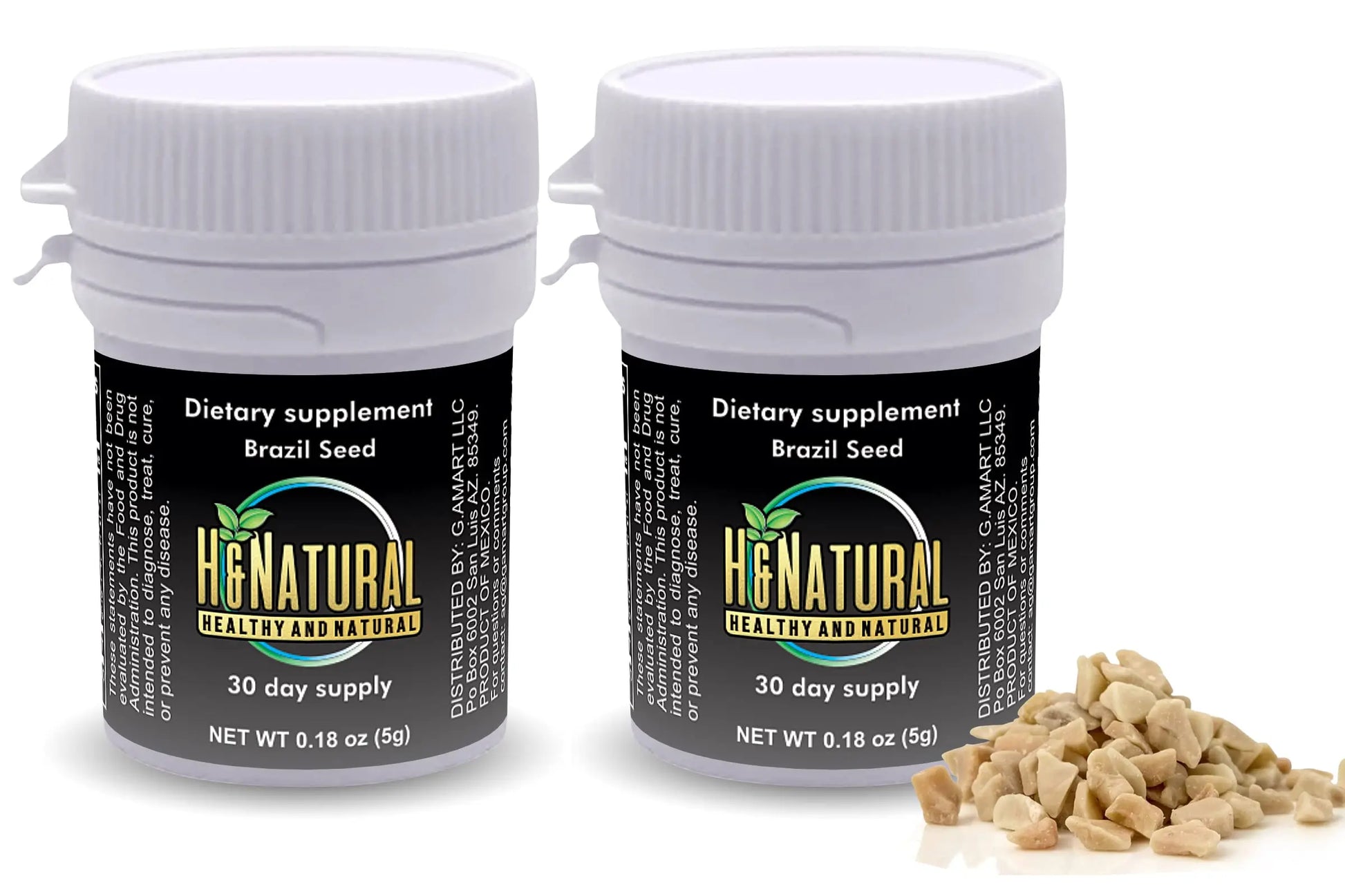 H&Natural 2 Pack! Brazil Seed Dietary Supplement 60 Pieces, Pure Natural Semilla de Brasil H&Natural Au supplements