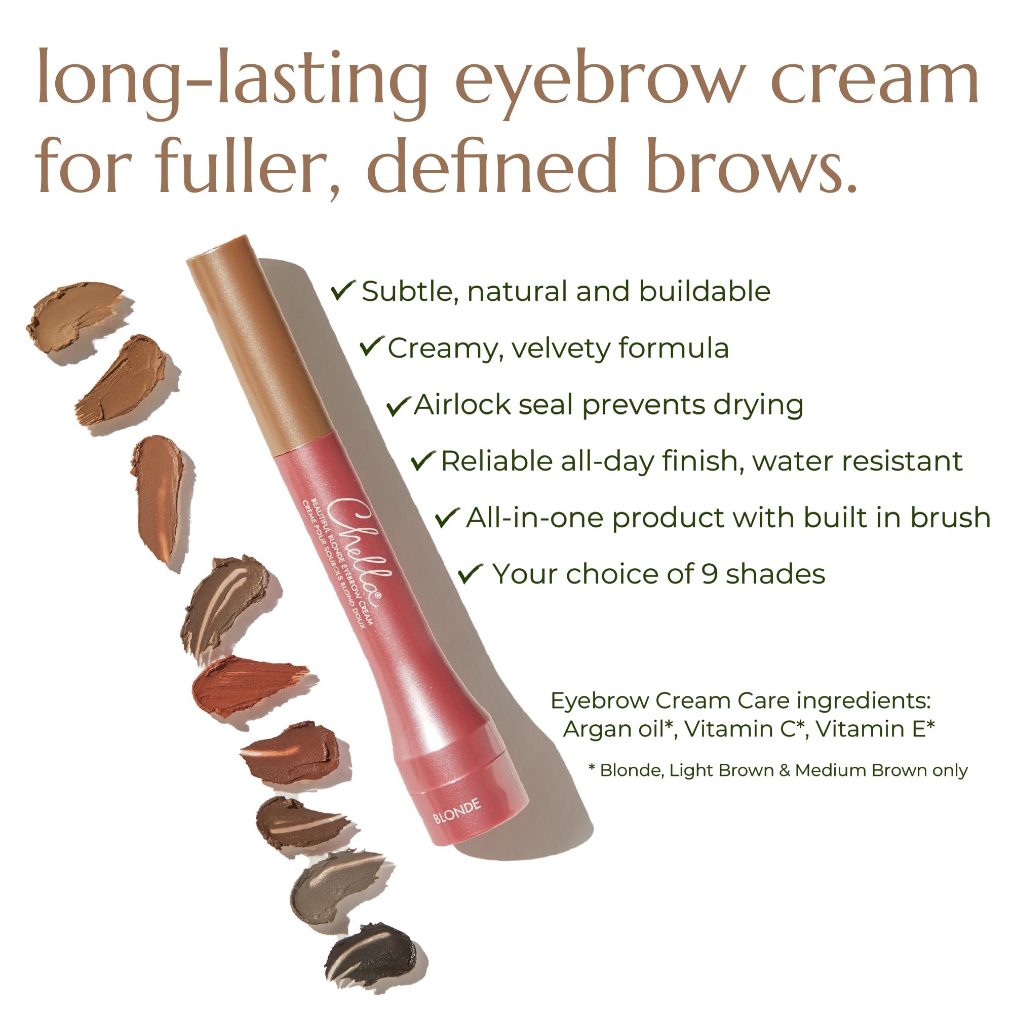 Chella Eyebrow Cream, Marvelous Medium Brown - Vegan, Cruelty Free, Paraben Free, Gluten Free Eyebrow Pomade Makeup - Long Wearing, Velvet Consistency, Water Proof Chella Au supplements