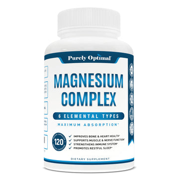 Magnesium Complex Supplement - Magnesium Citrate, Malate, Taurate, Oxide Purely Optimal Au supplements