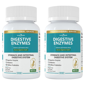 Anven Health 800mg Digestive Enzymes for Men and Women with Probiotics & Prebiotics, 8 Key Enzymes, Protease, Amylase & Lipase | 180 Capsules - A 60-Day Supply for Bloating & Gas Relief - Non-GMO Anven Health Au supplements