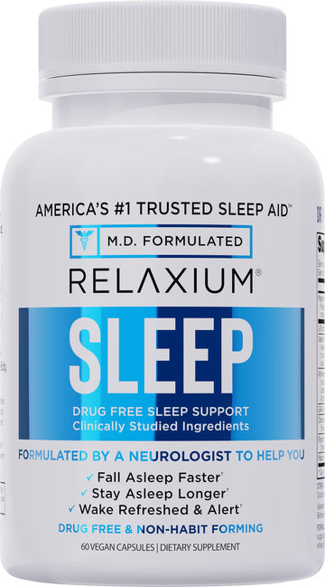 Relaxium Sleep Aid for Adults, Melatonin 5mg with Magnesium Glycinate, Sleep-Promoting Valerest & Ashwagandha, Non-Habit Forming Sleep Supplement, 60 Capsules, 30-Day Supply Relaxium Au supplements