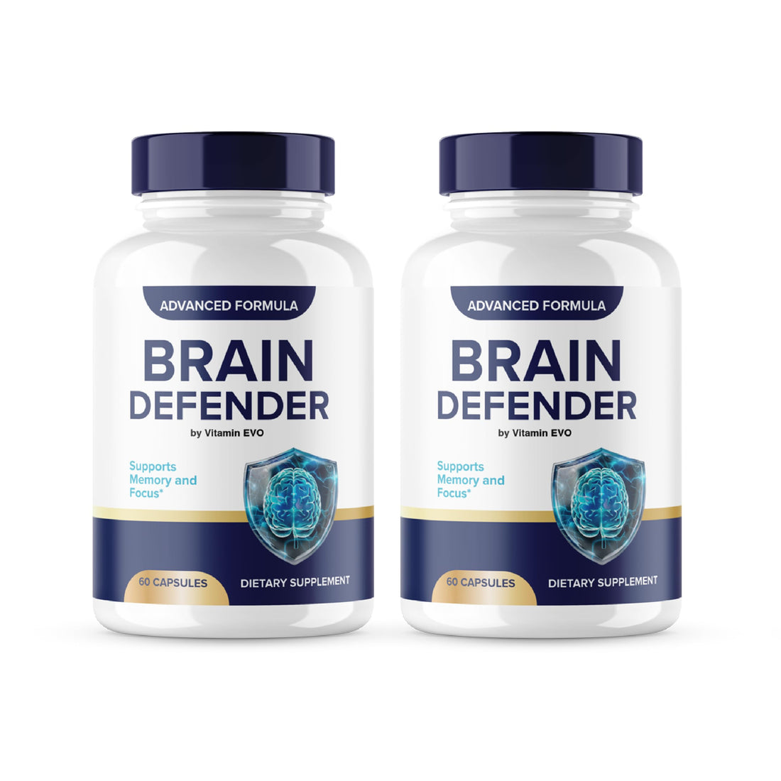(2 Pack) Brain Defender Capsules, Official Brain Defender Support Supplement Pills, Brain Defender Cognitive Health Memory Advanced Formula, Braindefender Brain Support 2 Month Supply (120 Capsules) Vitamin Evo Au supplements