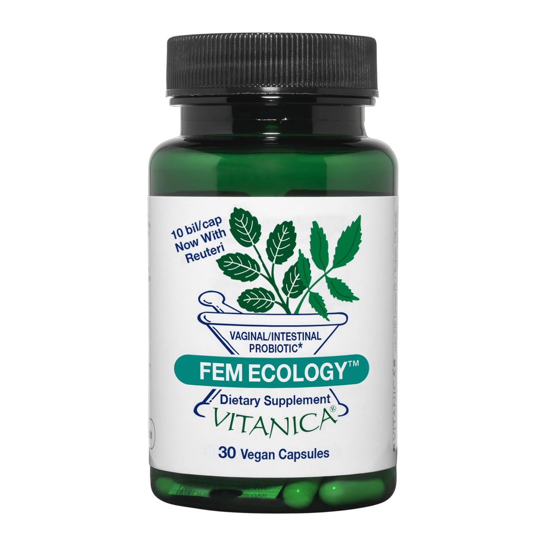 Vitanica FemEcology, Vaginal and Intestinal Probiotic Support, Vegetarian, 30 Capsules Vitanica Au supplements