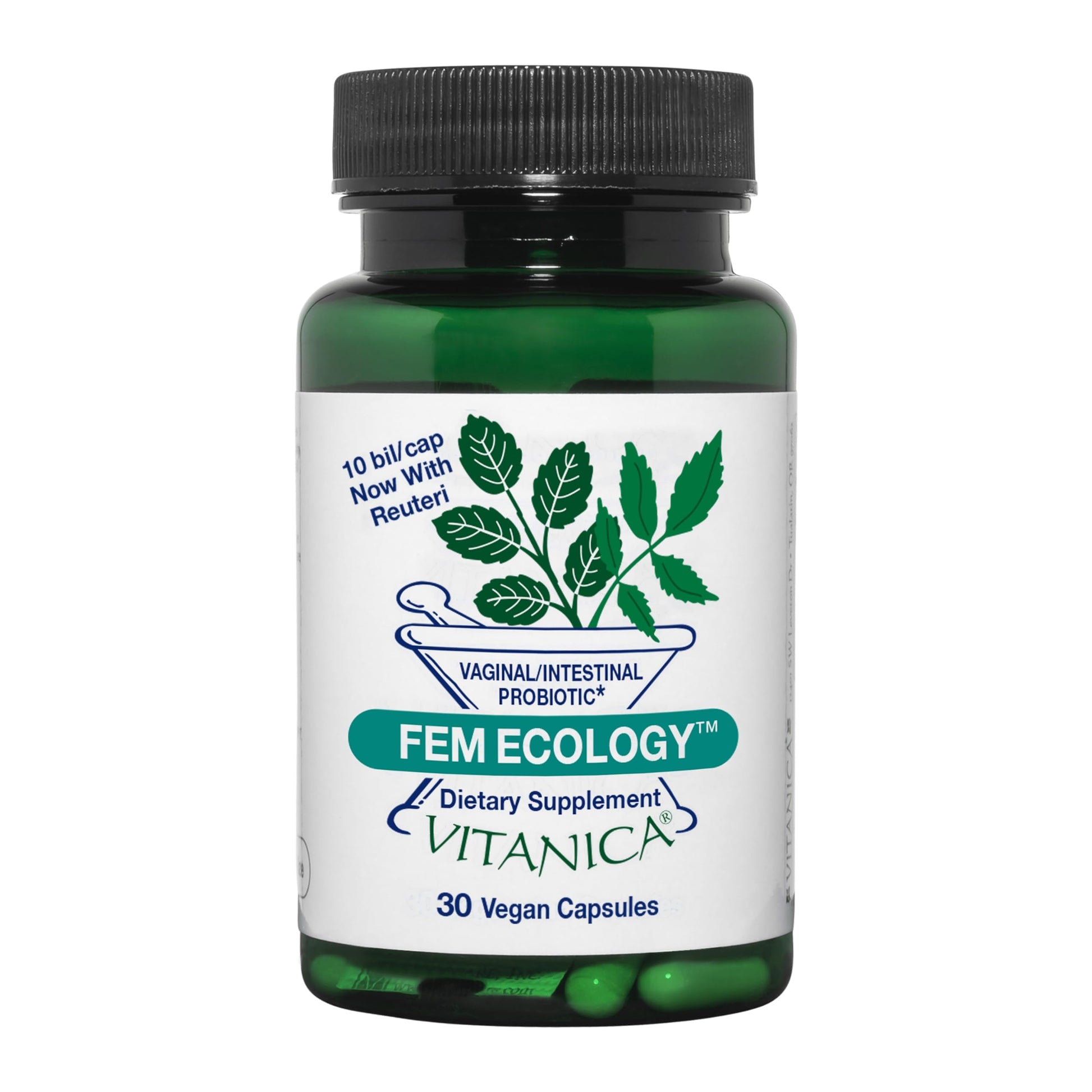 Vitanica FemEcology, Vaginal and Intestinal Probiotic Support, Vegetarian, 30 Capsules Vitanica Au supplements