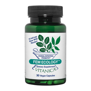 Vitanica FemEcology, Vaginal and Intestinal Probiotic Support, Vegetarian, 30 Capsules Vitanica Au supplements