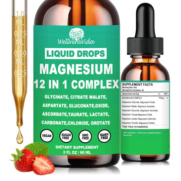 Magnesium Complex 700mg, 12 in 1 Magnesium Supplement with Glycinate Citrate Malate Oxide Taurate Aspartate Orotate Magnesium Relaxation, Muscle, Sleep Support, High Absorption Liquid Magnesium丨Vegan WellVeraVida Au supplements