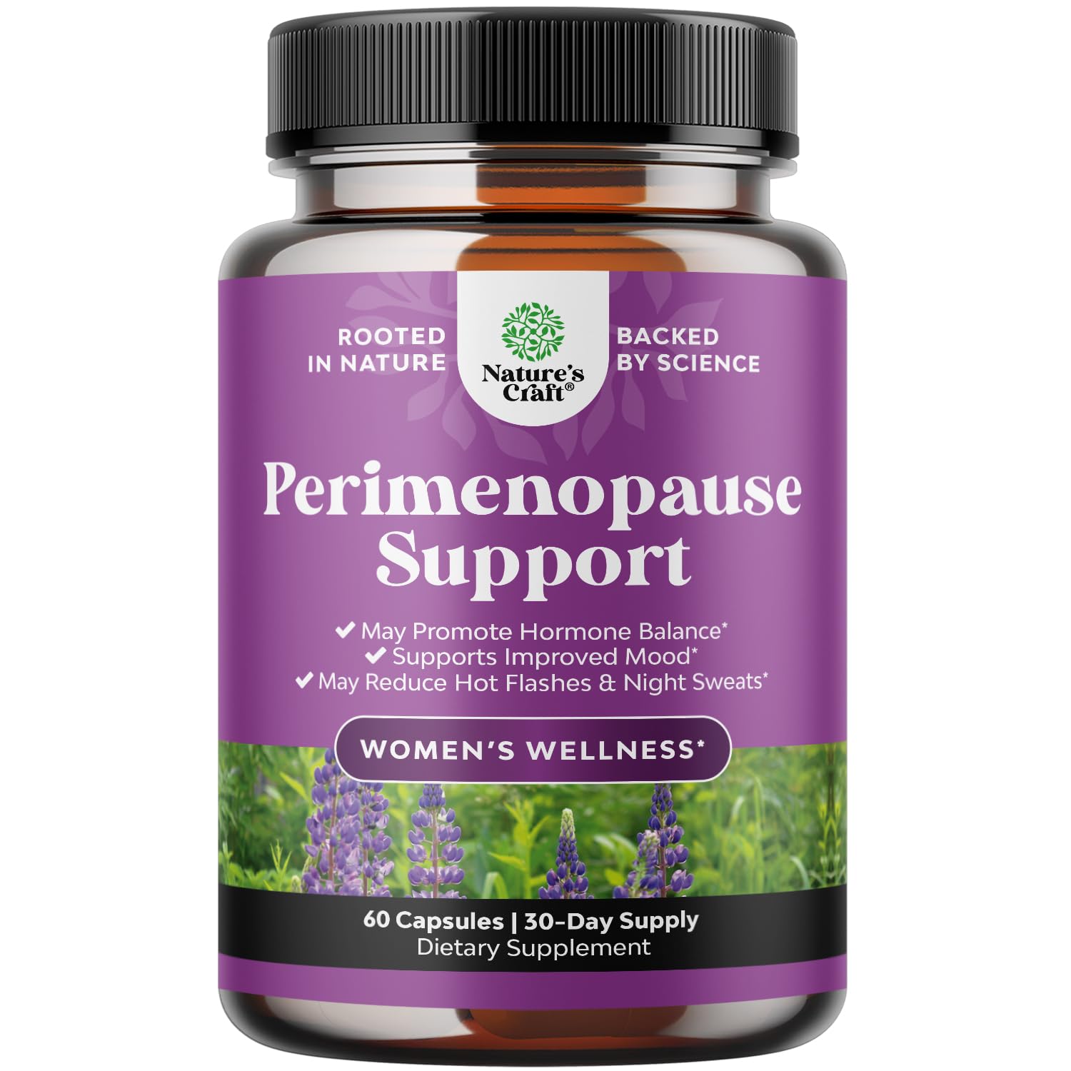 Complete Perimenopause Supplement for Women - Multibenefit Menopause Ease for Women with Maca Root Vitex Berry & Black Cohosh for Hot Flashes Night Sweats Hormone Balance and Mood Support - 60 Count Natures Craft Au supplements