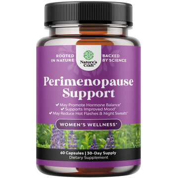 Complete Perimenopause Supplement for Women - Multibenefit Menopause Ease for Women with Maca Root Vitex Berry & Black Cohosh for Hot Flashes Night Sweats Hormone Balance and Mood Support - 60 Count Natures Craft Au supplements