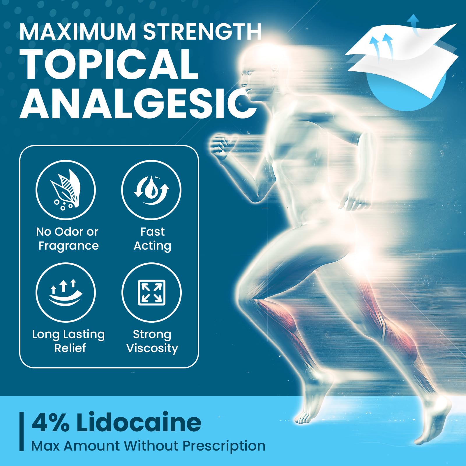 Sumifun 4% Lidocaine Patches, Long Lasting Plaster Patch for Knee, Shoulder, Muscle, Joints with Natural Ingredients, Extended Patch with Lidocaine (Large, Count, 18) Sumifun Au supplements
