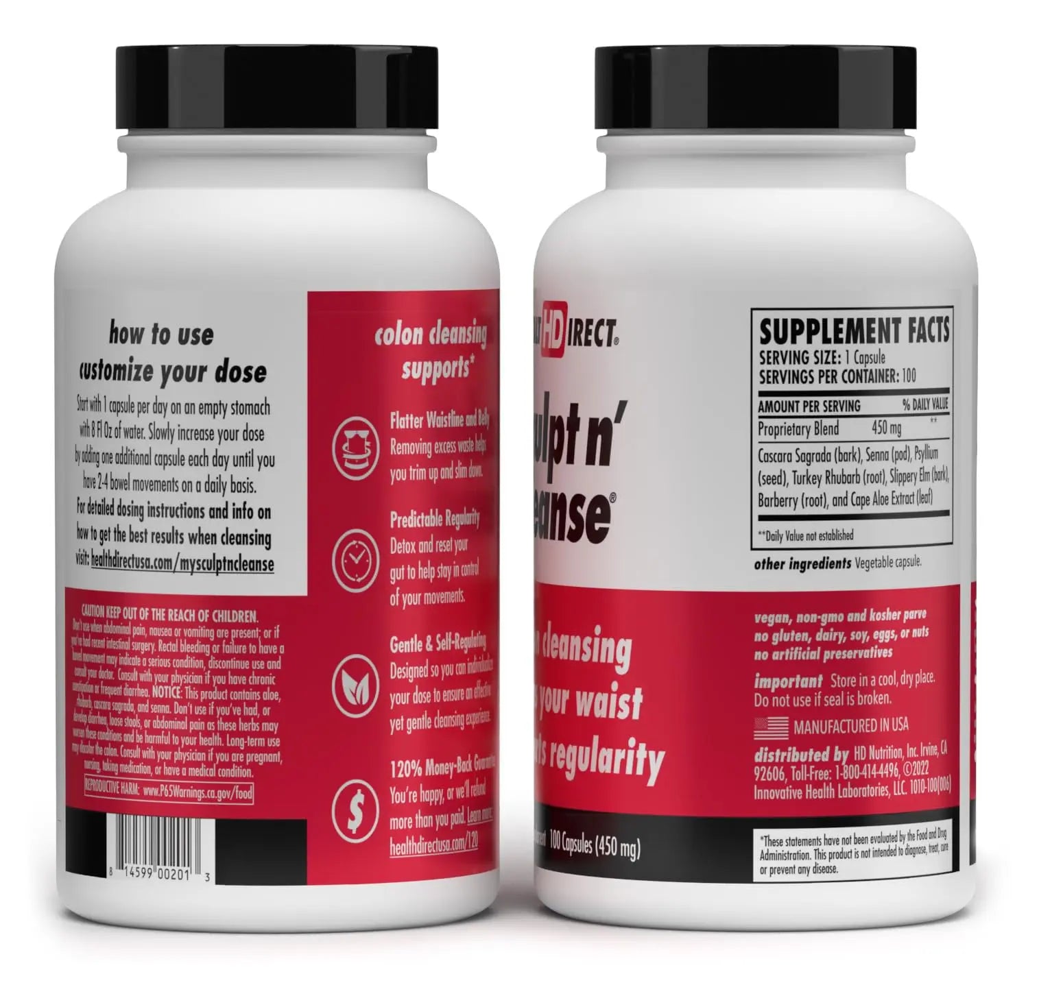 HEALTH DIRECT Sculpt n' Cleanse - Herbal Colon Cleanse for Digestive Health & Regularity HEALTH DIRECT Au supplements