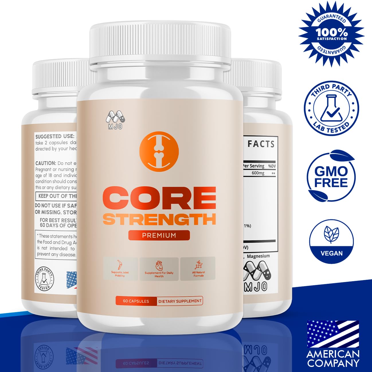 (2 Pack) Core Strength Supplement for Joint Support, Official Core Strength Joint Pills with All Natural Ingredients, Advanced Health & Wellness Support with Max Strength Multivitamins (120 Capsules) MJO Au supplements