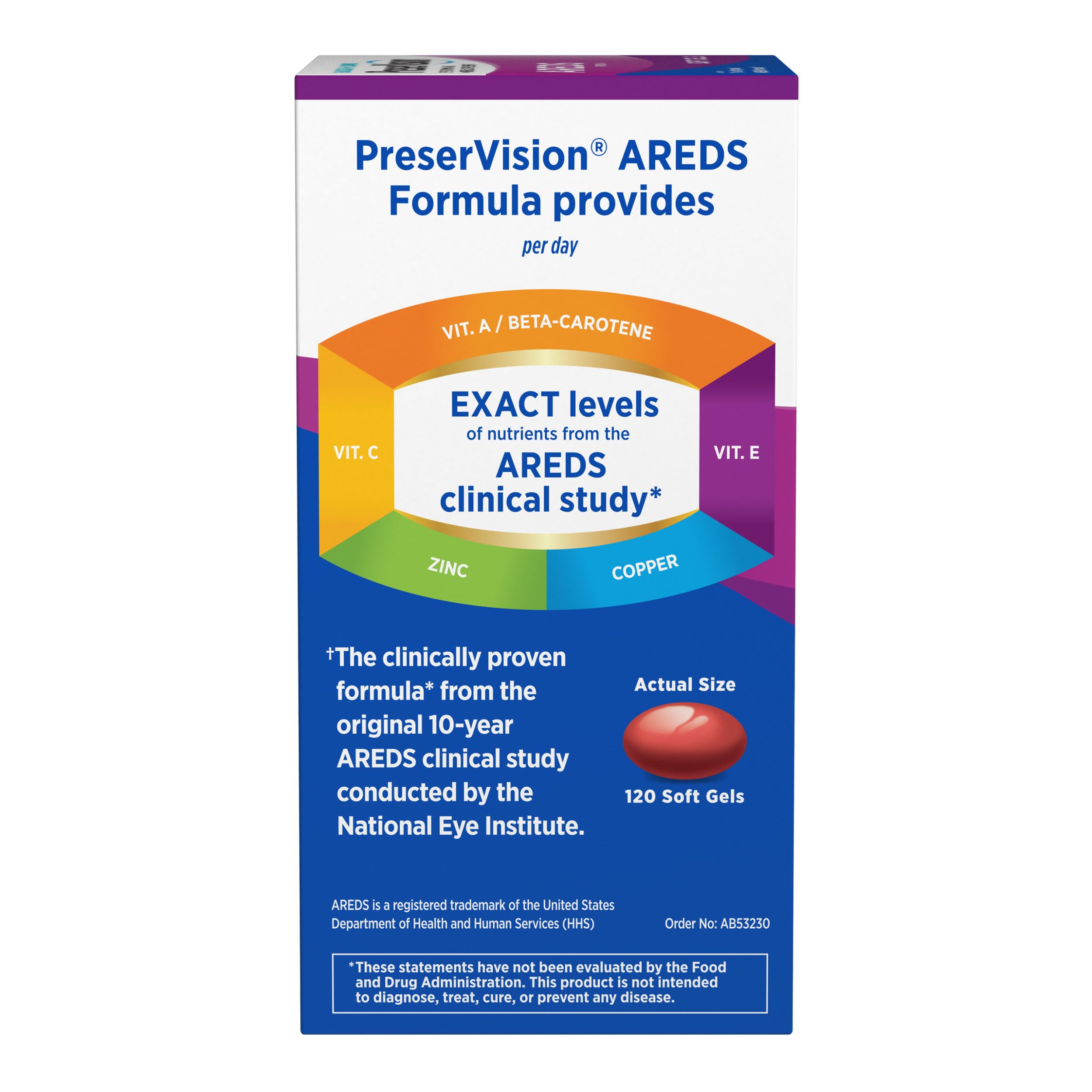 PreserVision AREDS Eye Vitamins, #1 Eye Doctor Recommended Brand, Multivitamin with Copper, Vitamin A, C & E, Zinc Supplements, 120 Softgels PreserVision Au supplements