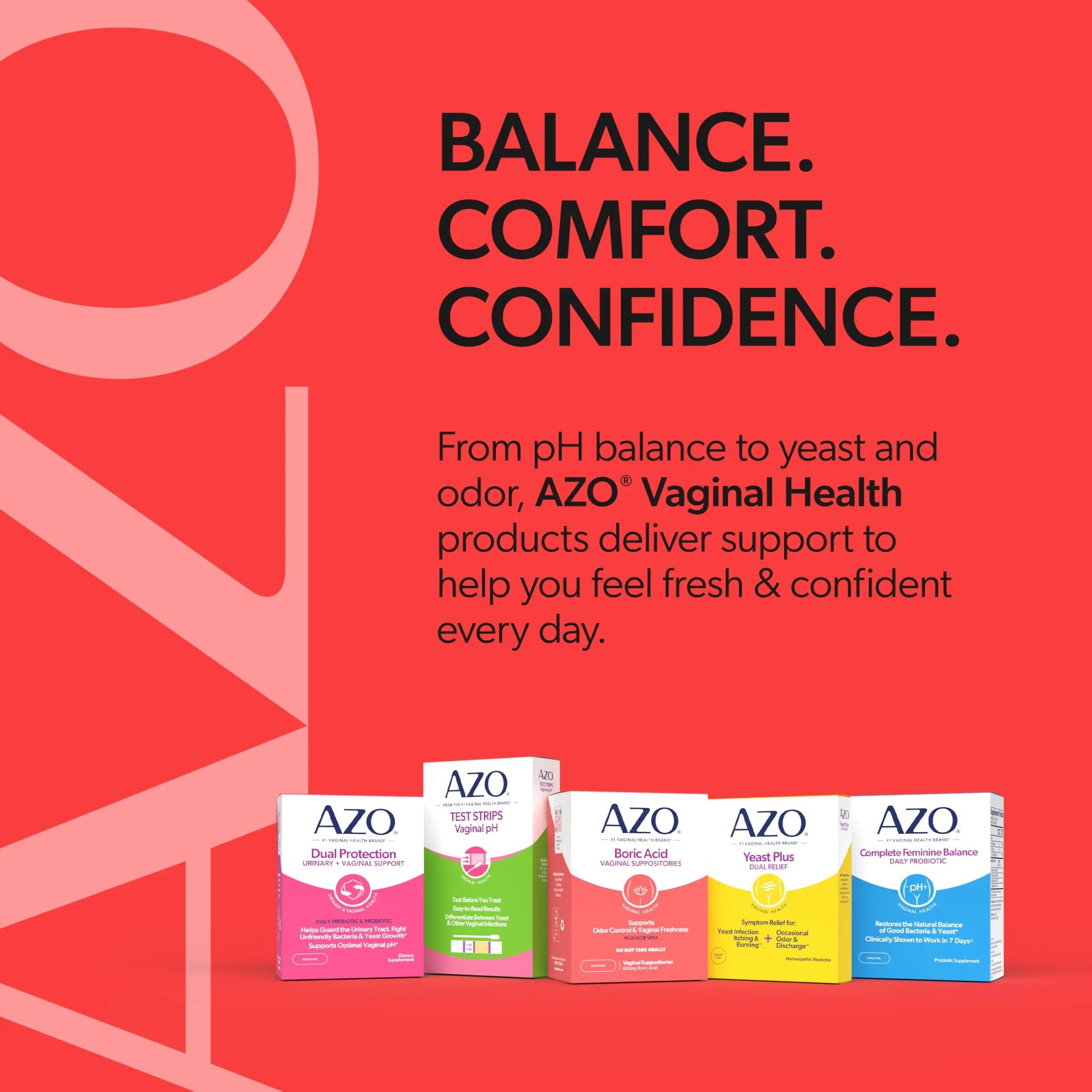 AZO® Boric Acid Vaginal Suppositories for Women, Helps Support Odor Control with Clinically Studied Boric Acid, Non-GMO, 30 Count AZO Au supplements